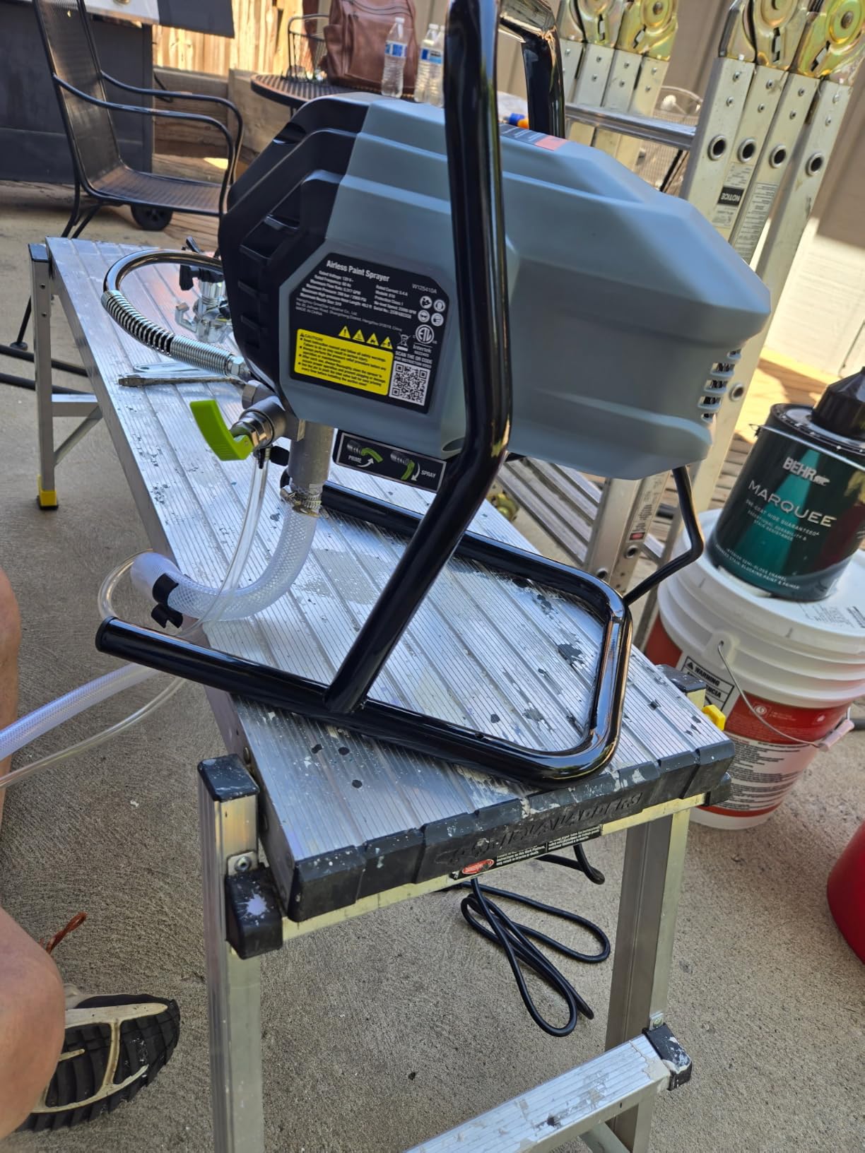 WORKPRO 700W Airless Paint Sprayer, 2900PSI High Efficiency Thinning-Free Electric Paint Sprayer customer photo 1