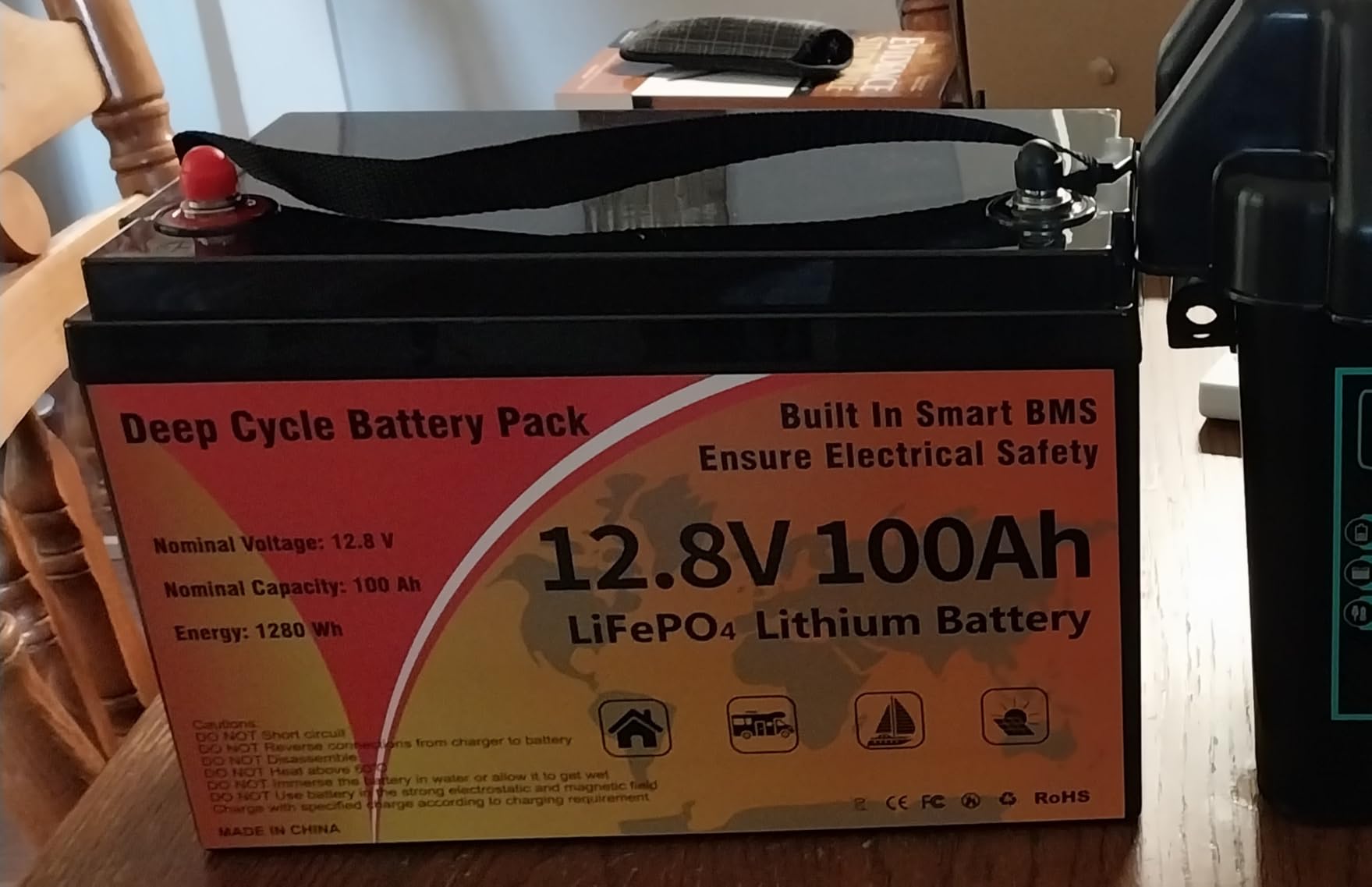12V 100Ah LiFePO4 Battery, 1280Wh Lithium Battery Group 31 Smart 100A BMS, 15000+ Deep Cycles 10-Year Lifespan Low Temp Protection Lightweight for Trolling Motor, RVs, Boat, Marine, Yacht, Off-Grid customer photo 2