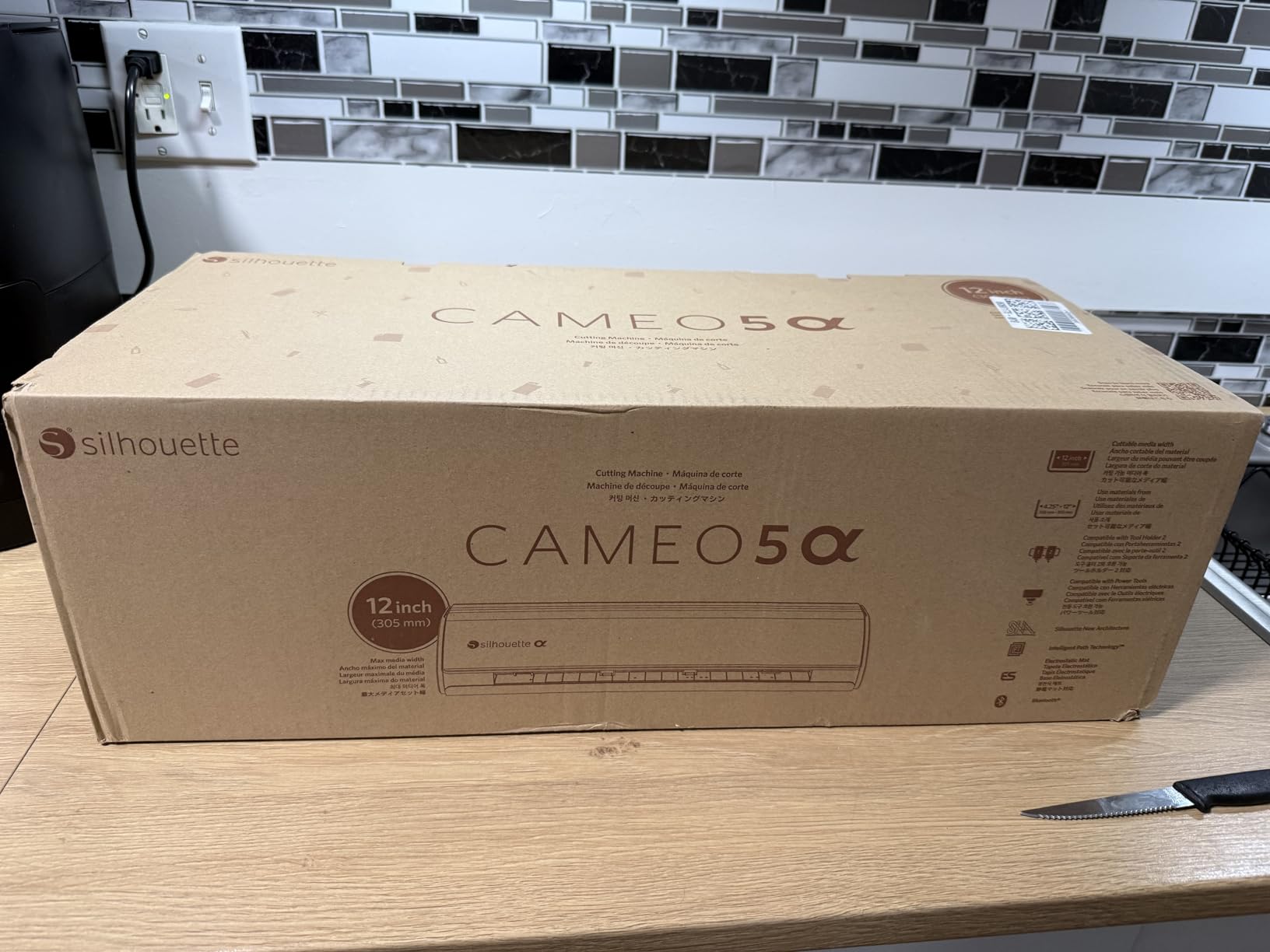 Silhouette America Cameo 5 Alpha (α) - Smart Cutting Machine for Print & Cut - Quiet Operation with AutoBlade, Studio Software, Cutting Mat- Vinyl, Paper & Fabric Compatible - Classic White customer photo 1