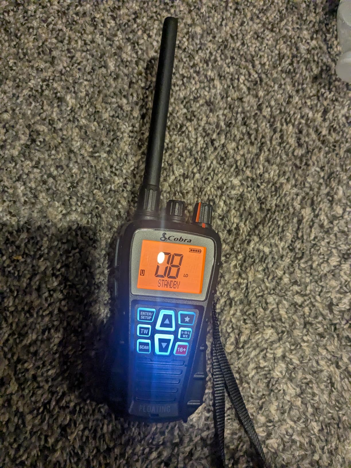 Cobra BlueBound 350 VHF Handheld Marine Radio, Black - 6-Watt, Floats, Long Range, NOAA Weather Alerts, International Functionality, IPX7 Waterproof, USB-C, Submersible, LCD Screen, Belt Clip customer photo 2