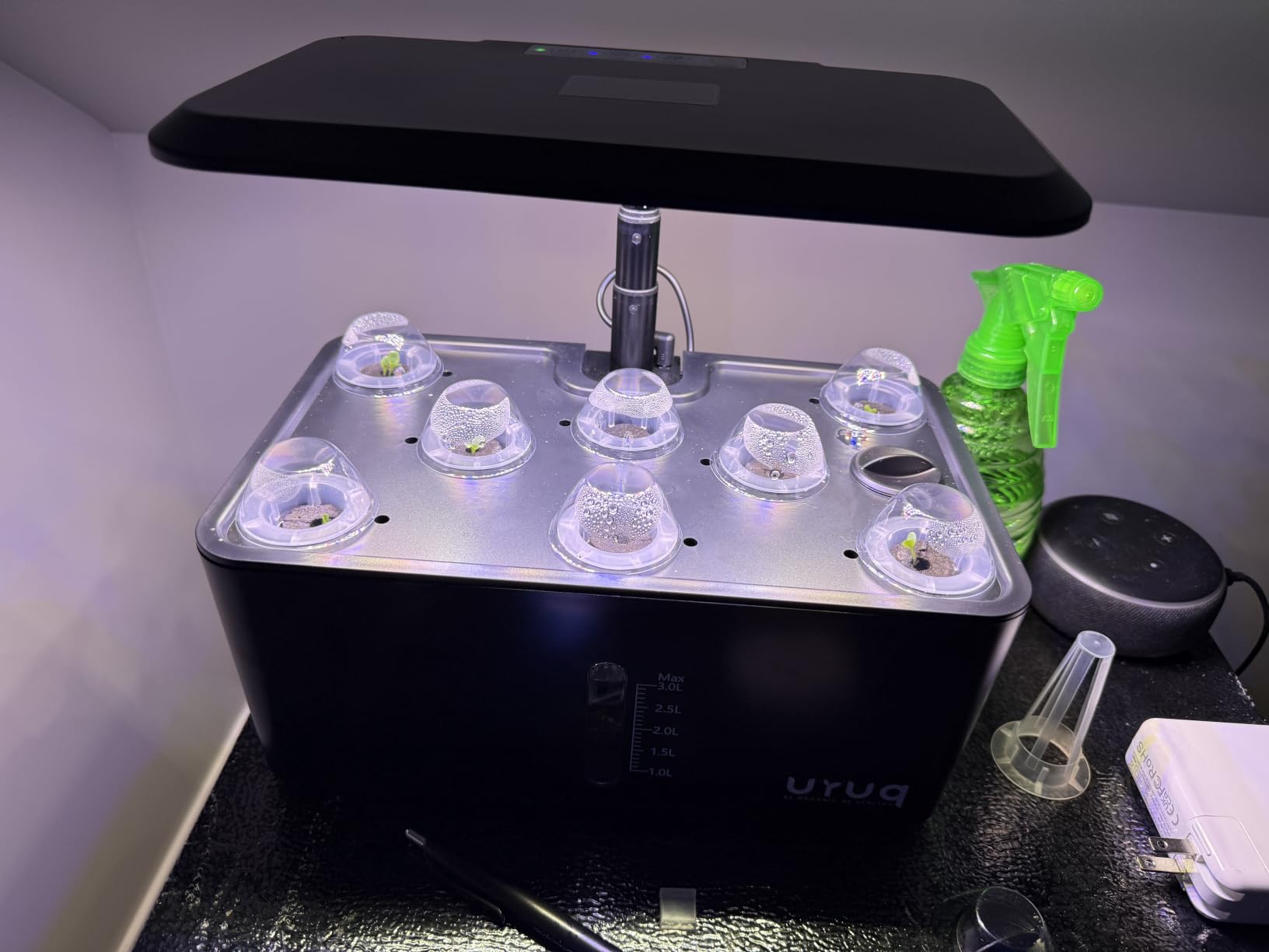 URUQ Hydroponics Growing System Garden: 8 Pods Indoor Herb Garden with Grow Light customer photo 1