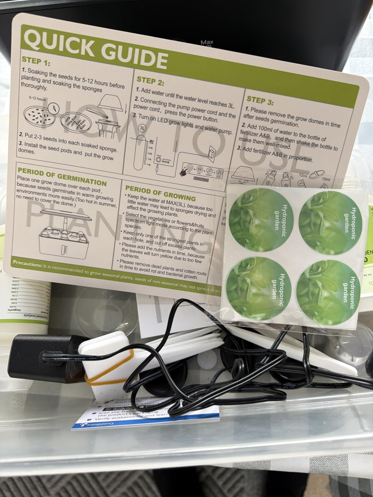 URUQ Hydroponics Growing System Garden: 8 Pods Indoor Herb Garden with Grow Light customer photo 2