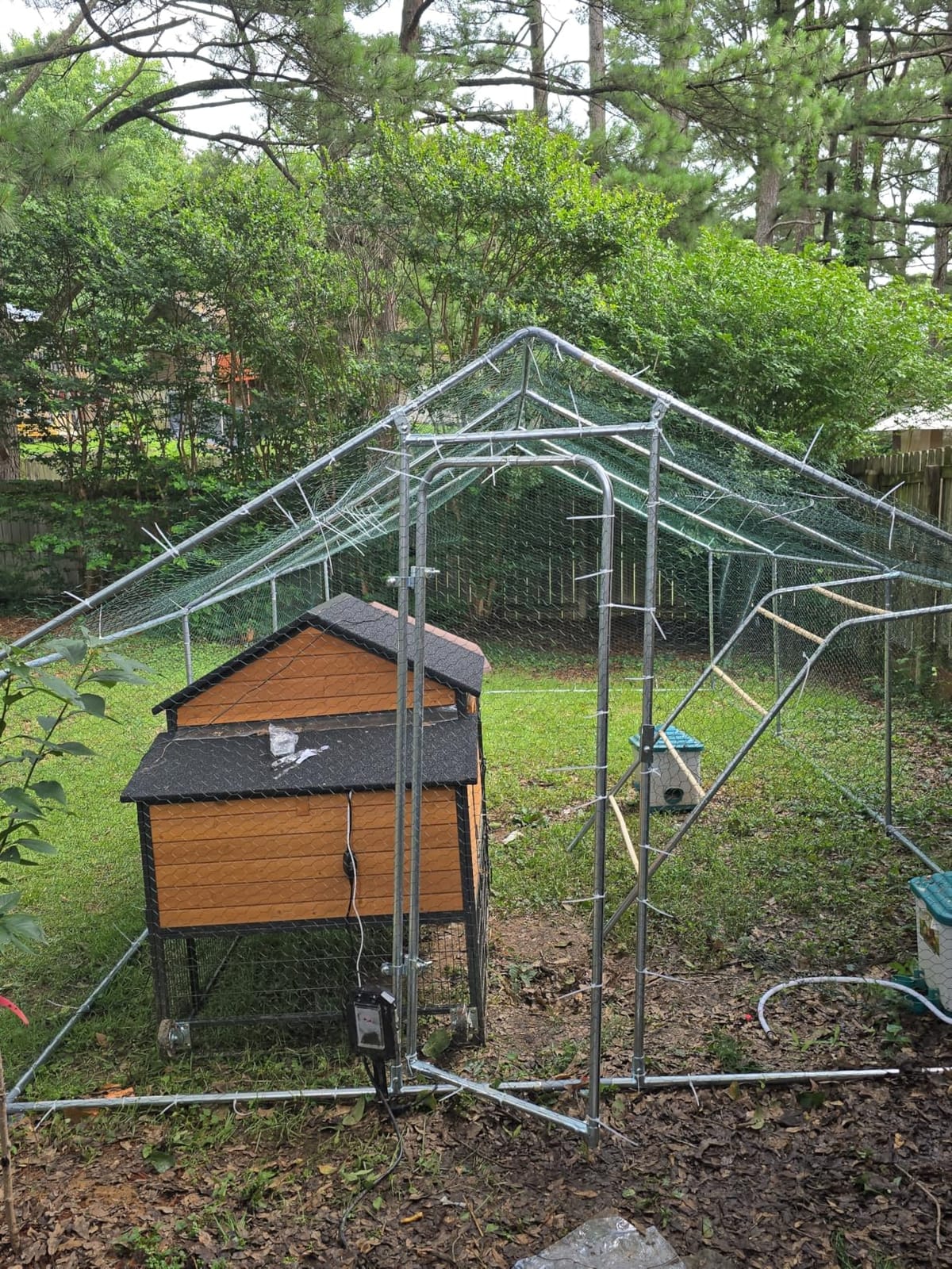 Large Metal Chicken Coop with Run for Yard with Waterproof &Anti-UV Cover,19.7 x 10 x 6.4ft Outdoor Walk-in Poultry Cage Chicken Run Pen with Roosting Perch, Hen Duck Rabbit House customer photo 1
