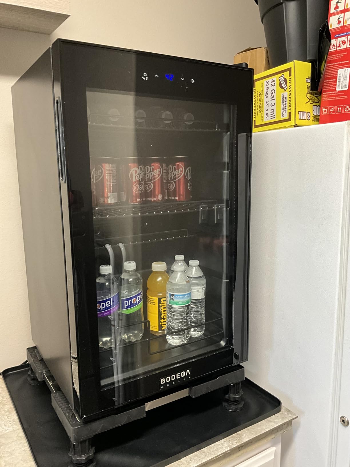 BODEGA BODEGACOOLER 20.5 Cu.Ft Commercial Back Bar Refrigerator, 3 Glass Door Beverage Cooler, Display Drink Fridge with LED & 6 Casters for Beer, Soda, Wine, SUS304 Stainless Steel Top customer photo 1