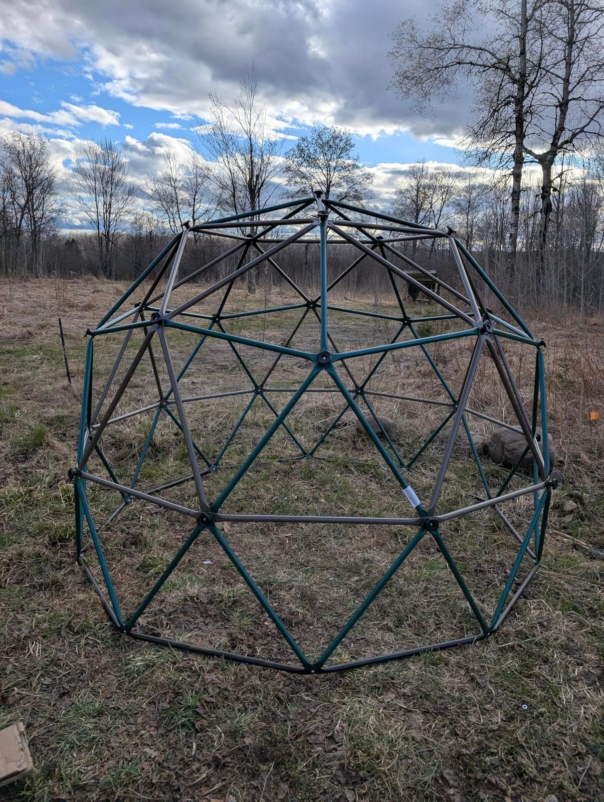 Hapfan 6.5 FT Tall Climbing Dome, Large Jungle Gym for Kids Outdoor Backyard, Monkey Bars in Natural Colors for Older Kids 8-12, Anti-Rust Playset, ASTM Approved, Patent Pending customer photo 1