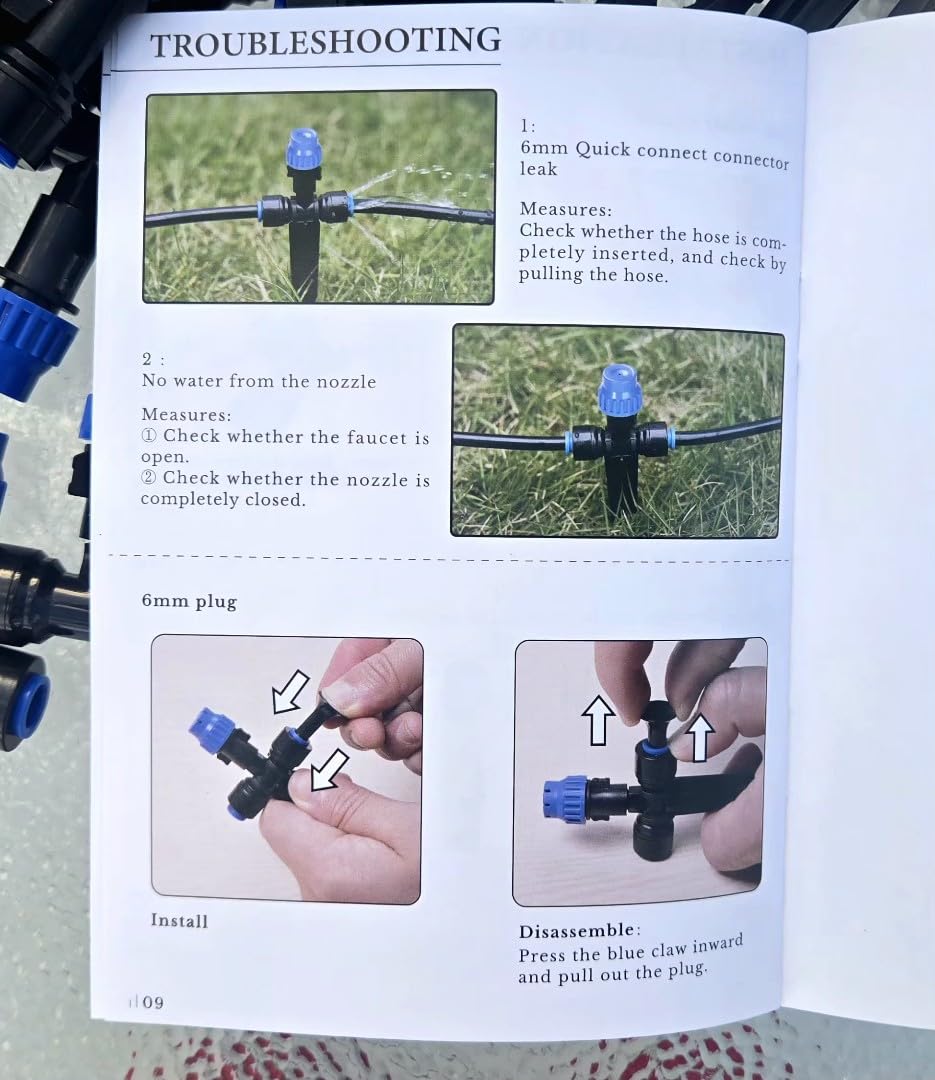 HIRALIY 59FT Drip Irrigation Kit with Water Timer, Quick-Connect | Garden Watering System with 15 Adjustable Misting Nozzles, 1/4 in Tubing for Greenhouse, Hanging Plants & Raised Beds customer photo 1