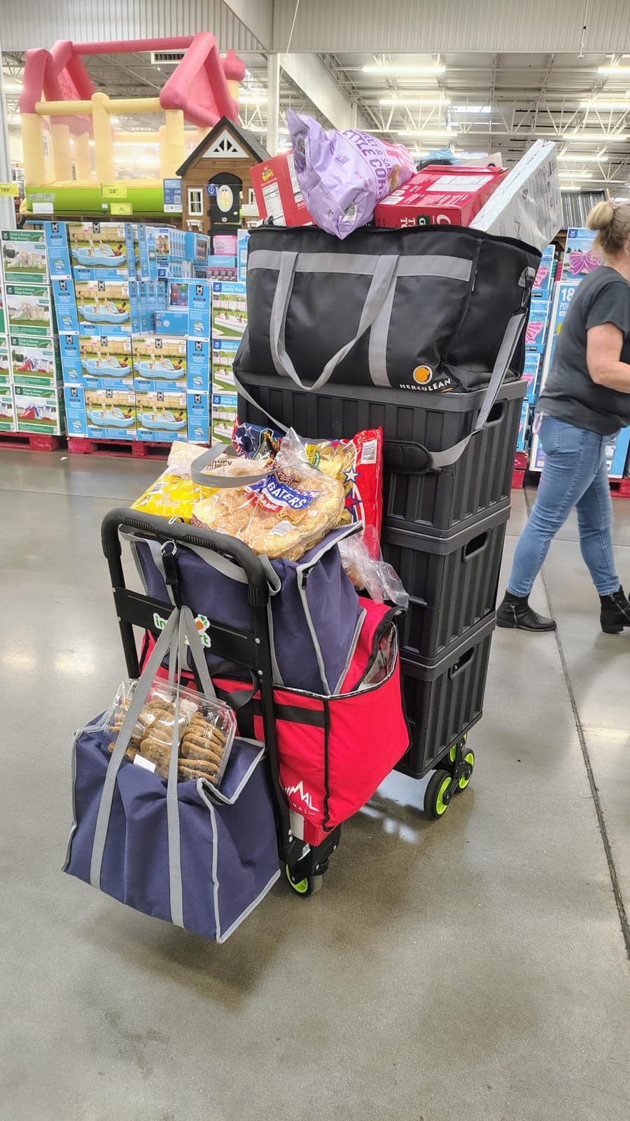 Upgraded 3 in 1 Convertible Folding Hand Truck with Brakes, Hand Truck Dolly Heavy Duty 660lbs Capacity, Stair Climbing Cart with Adjustable Shovel Board and Fixed Handle for Moving customer photo 2
