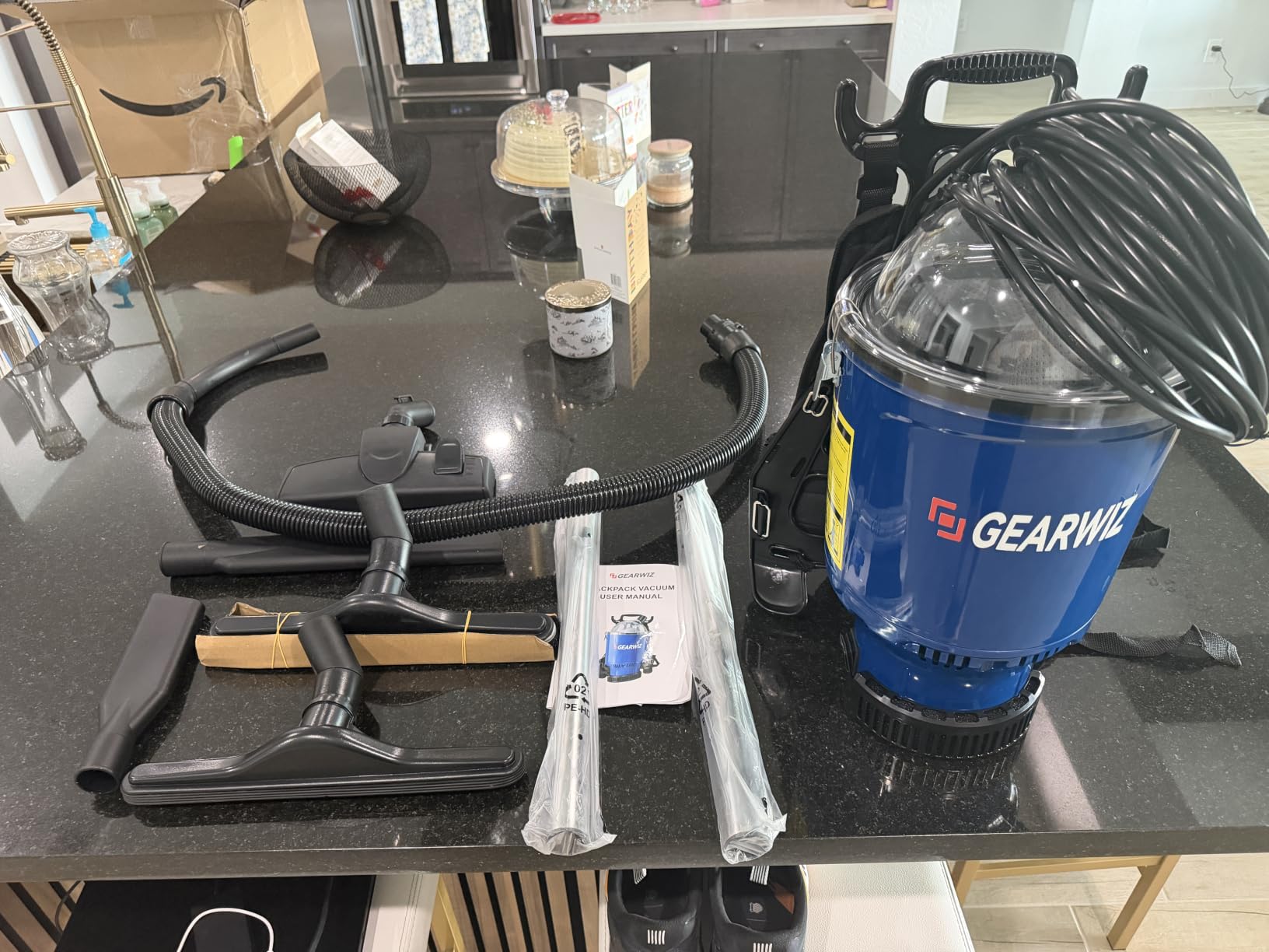 Gearwiz Backpack Vacuum Cleaner - 1000W Shoulder Vacuum with 25KPA Suction, Bagged or Bagless Use, Adjustable Harness, Double Filtration, Washable Dust Bag & Tools for Home, Office, Stairs & Cars customer photo 2