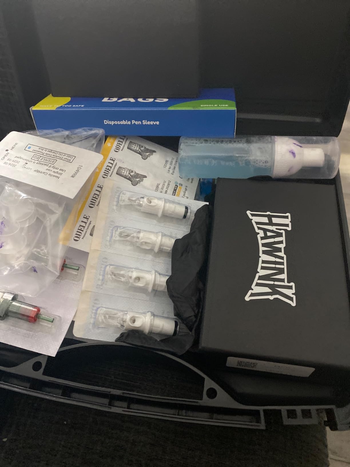 HAWINK Tattoo Gun Kit with Power Supply LCD digital 1600mAh 2PCS Tattoo Battery customer photo 2