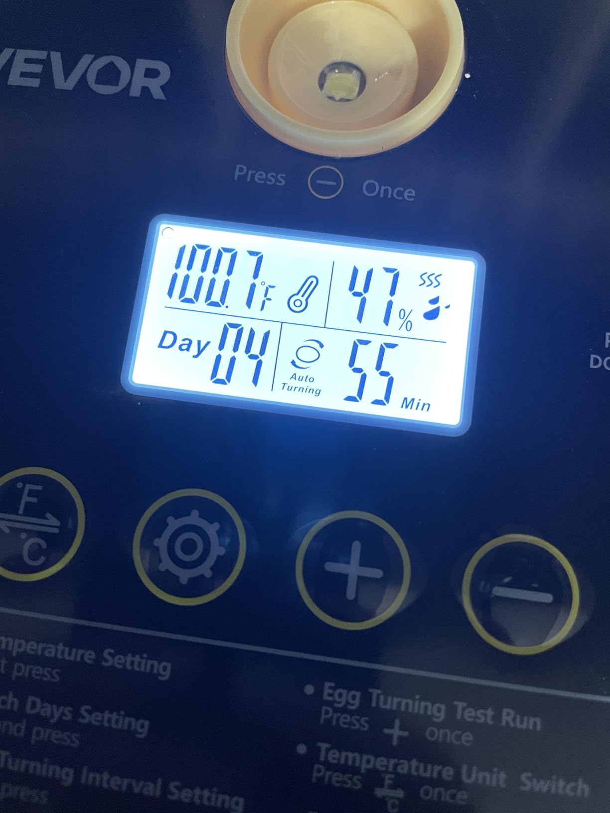 VEVOR 24 Egg Incubator, Automatic Egg Turner with LED Candler, Temperature & Humidity Control, 360 View Clear Window, Auto Water Refill, Poultry Eggs Incubators for Hatching Chicks Ducks Goose Quail customer photo 1