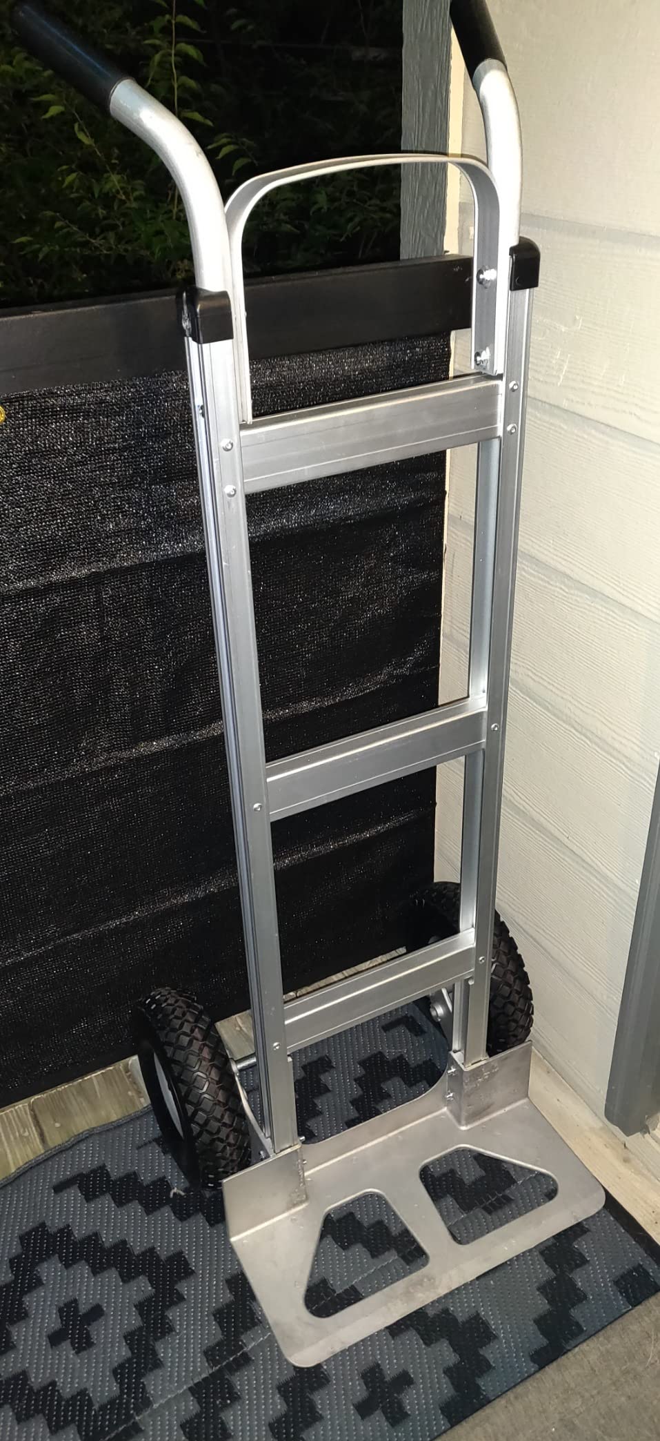 Suzhi Convertible Hand Truck Dolly Cart Heavy Duty with 4 Wheels, Industrial Grade, 1000 Lbs Load, 2 Straps for Moving Furniture/Appliance/Carton/Warehouse/Office customer photo 1
