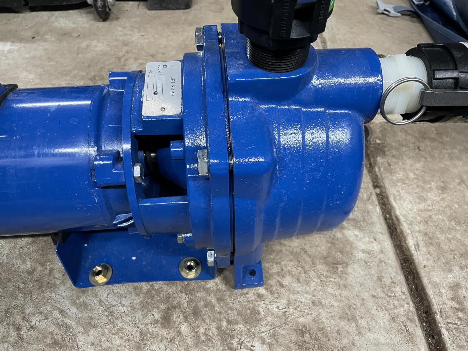 WASSERMANN Centrifugal Pump 1.5 HP, 66GPM Shallow Well Jet Pump 115V/230V Self-Priming Centrifugal Pump Durable Cast Iron Booster Pump for Lawn Sprinkler, Garden Irrigation, Replacement for GT15, Blue customer photo 2