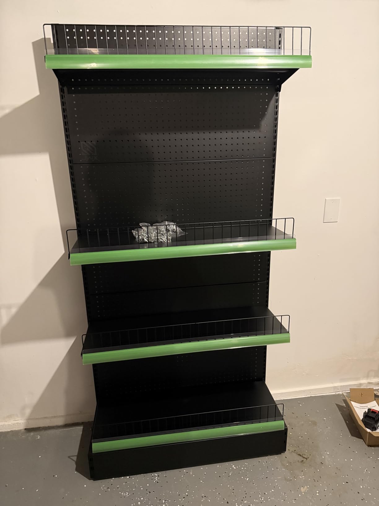 JWX Gondola Shelving Unit, Heavy-Duty Pegboard Display with Hooks & Shelves, Commercial Retail Display Stand for Stores, Trade Shows, Showrooms and Pop-Up Shops customer photo 1