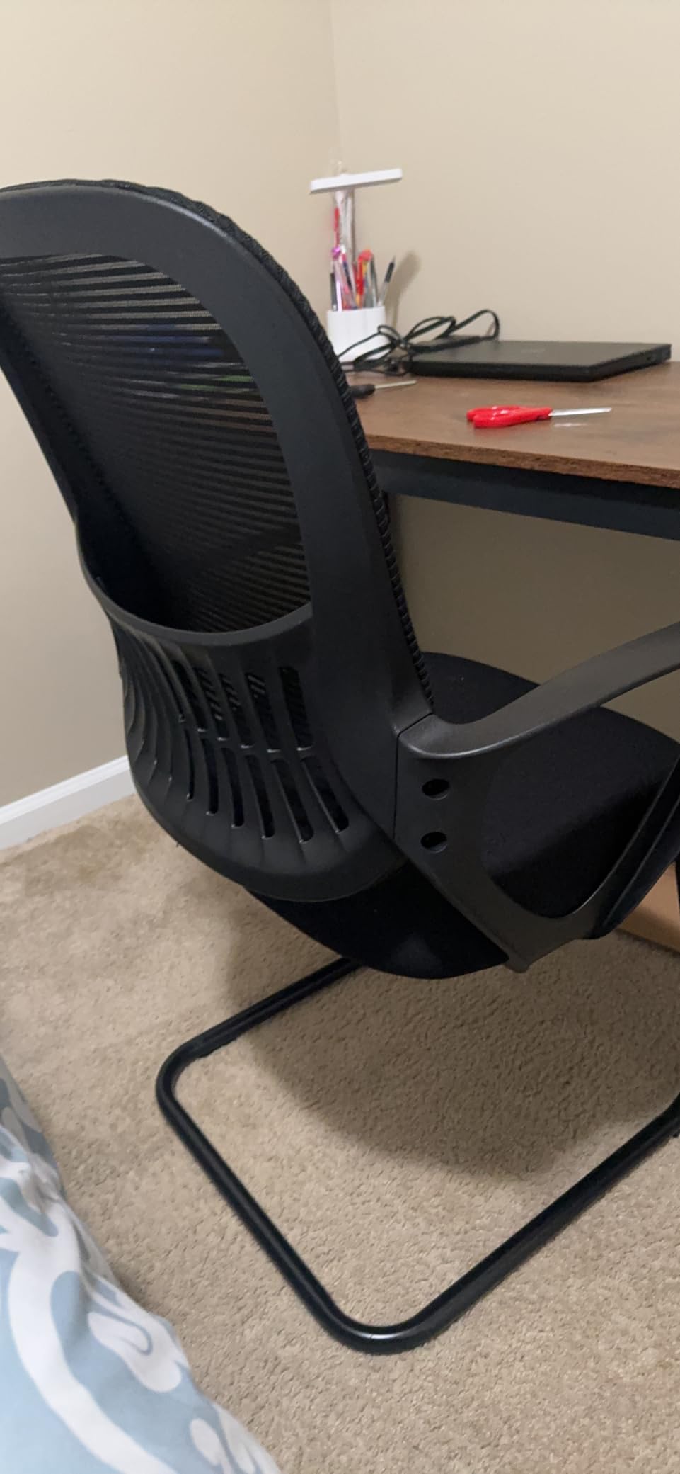 DUMOS Office Desk Chair Set of 6, Computer Chairs, Mesh Back | Sled Base, Ergonomic Executive, Lumbar Support, Home Bedroom, Waiting Reception, Guest customer photo 1