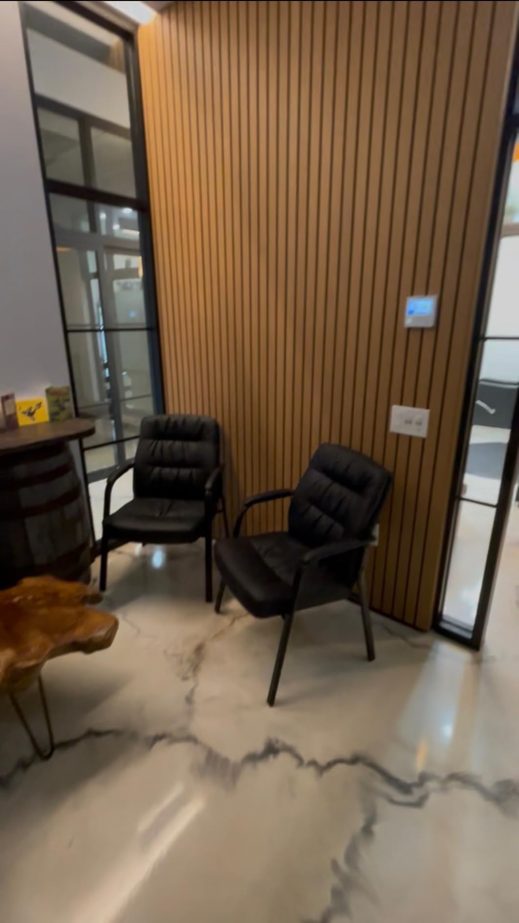 OLIXIS Waiting Room Chairs Set of 2, Guest Chairs No Wheels | 500lbs PU Leather, Padded Armrest, Conference Lobby Office, Medical Waiting Area, Brown customer photo 1