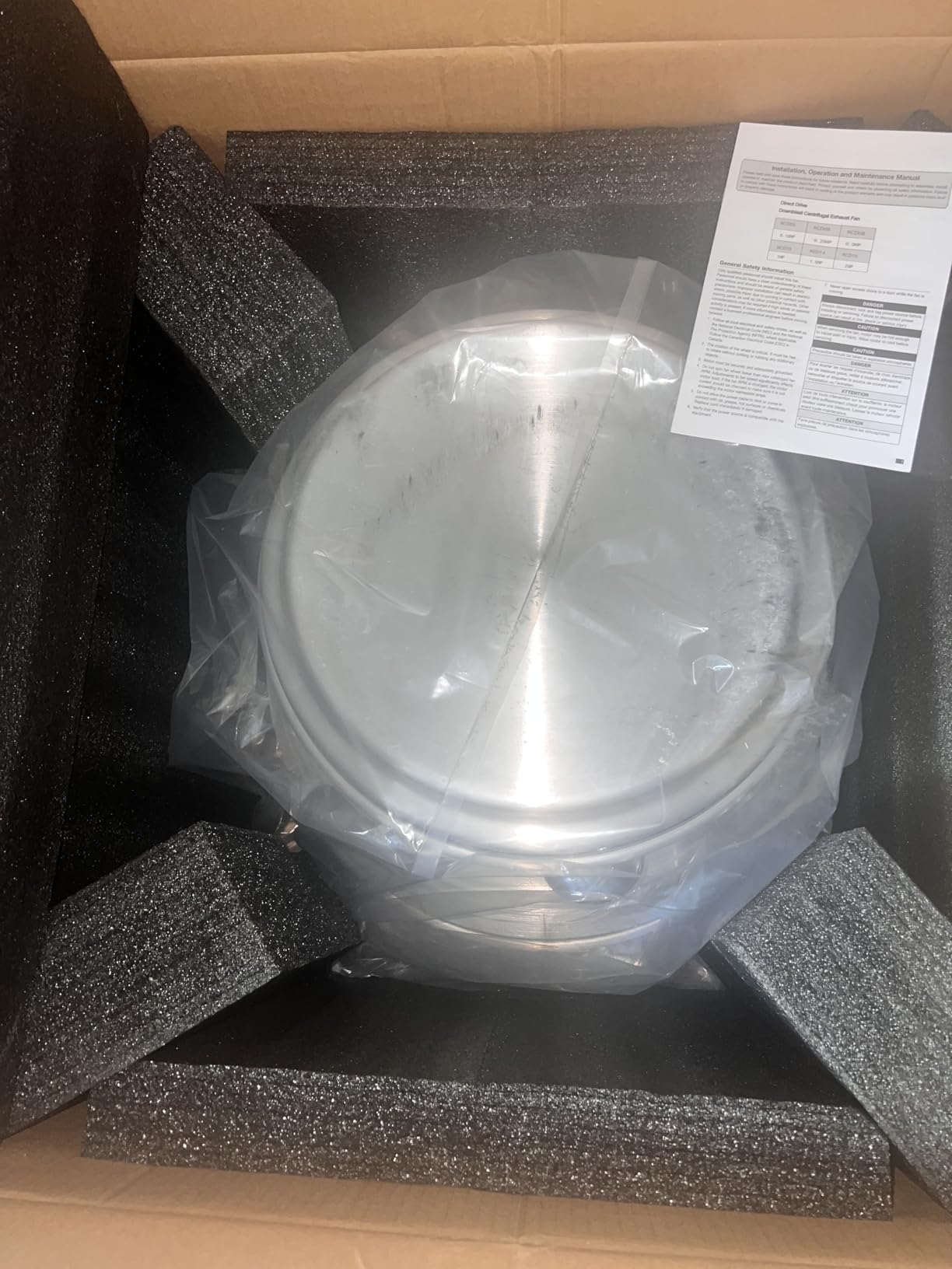 Roof Exhaust Fan - High-Speed Direct Drive Centrifugal Downblast Exhaust Fan Food Truck Exhaust Fan 0.18HP 110 Volt Single Phase Motor 800CFM customer photo 2