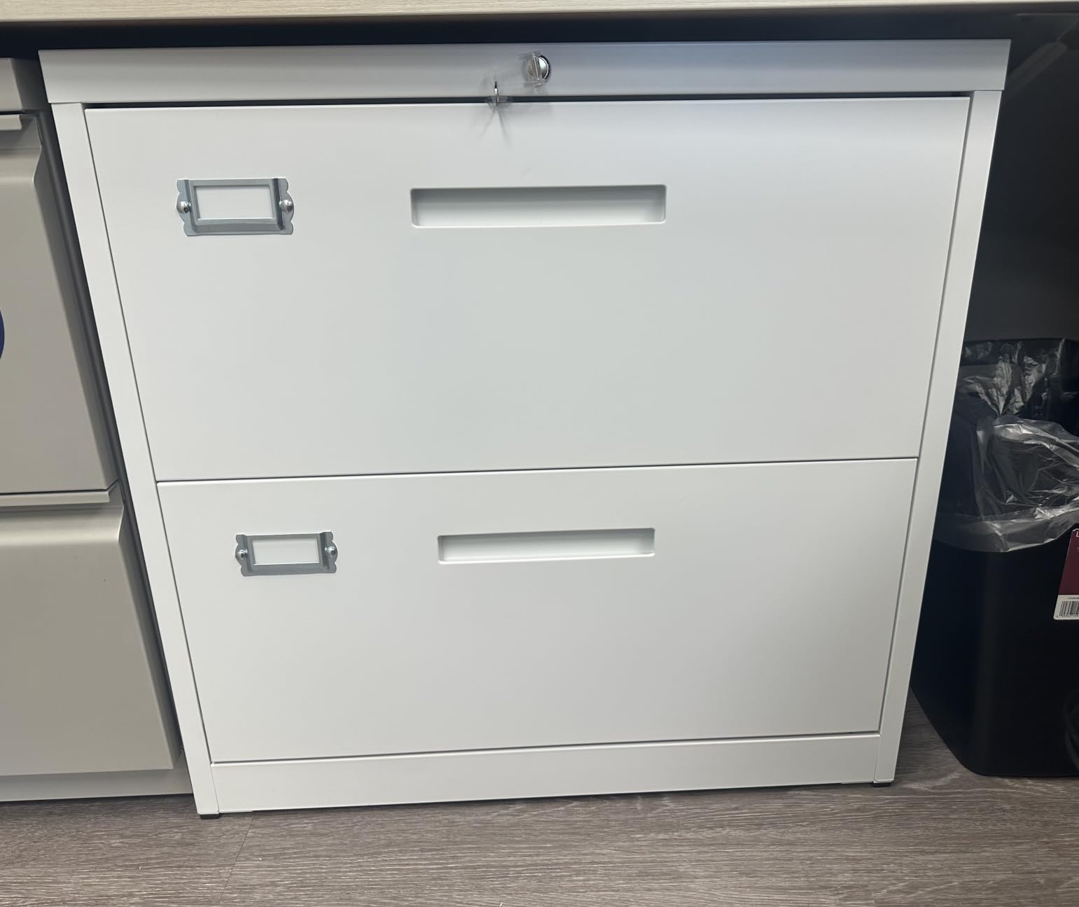 4 Drawer File Cabinets with Lock, Metal Lateral Filing Storage Cabinet Printer Stand, Black Steel Home Office Cabinet for Hanging Files Letter/Legal/A4 Size customer photo 2