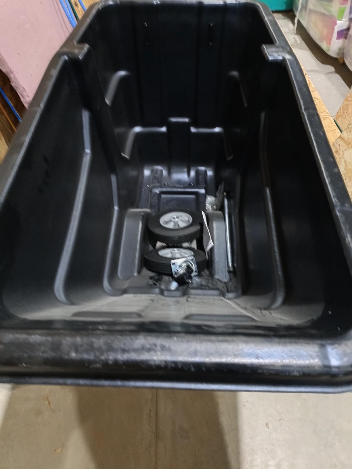 Alpine Trash Cart with Wheels 450 lb Capacity - 1/2 Cubic Yard Utility Tilt Truck, Heavy Duty Rolling Garbage Cart for Warehouse, Laundry & Commercial Use (Black) customer photo 1