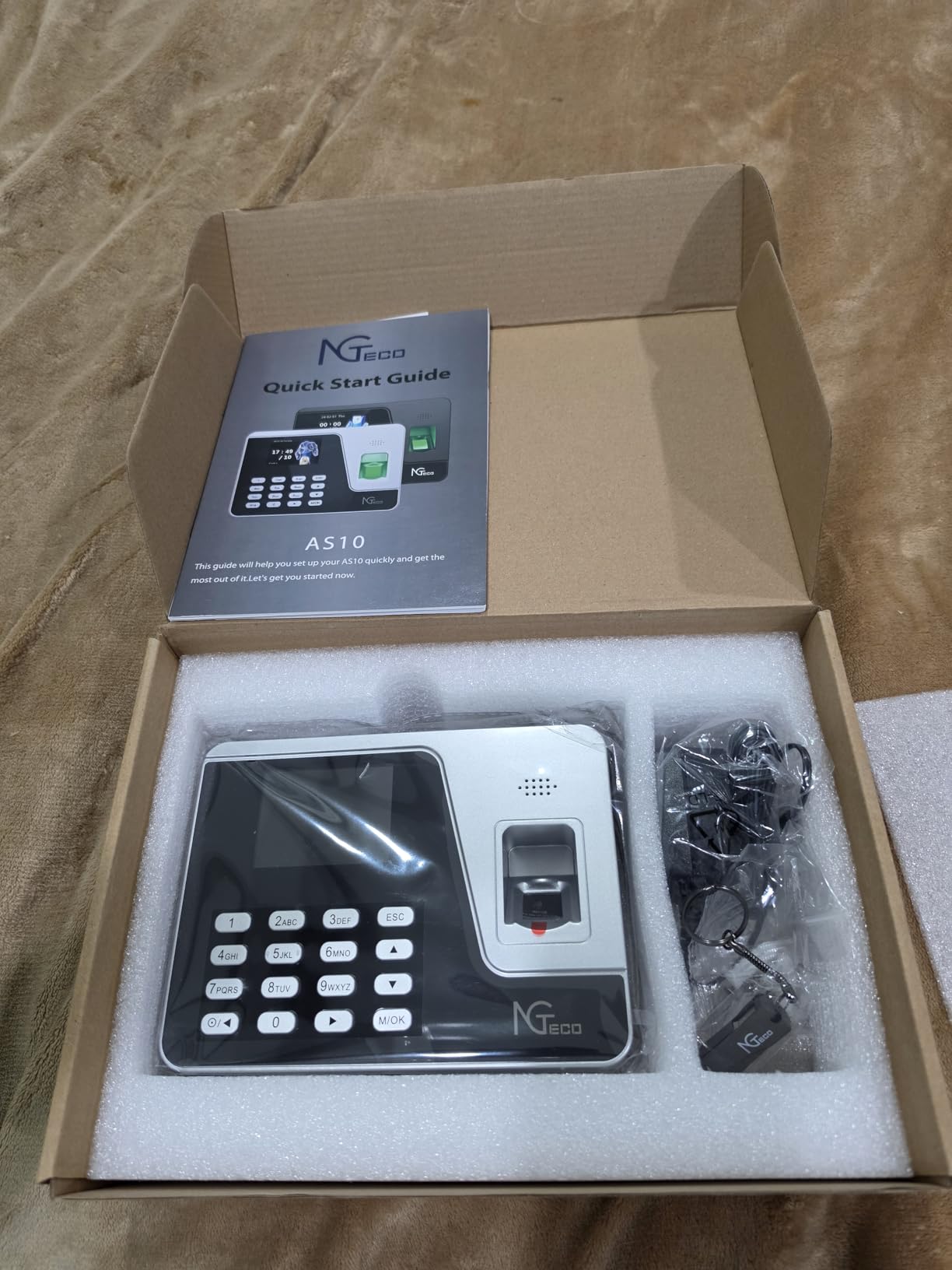 NGTeco Standalone Time Clock, Biometric Punch Machine for Small Business | Employee Time Clock with Fingerprint & PIN Check-in, USB Data Export, No WiFi or Software Required, No Monthly Fees customer photo 1