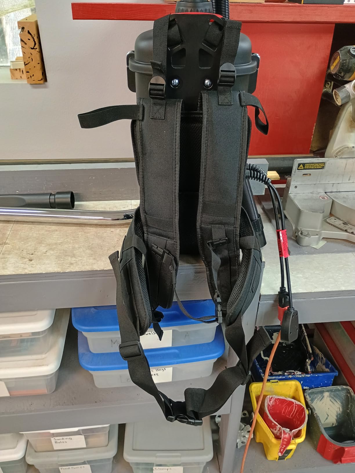 Shop-Vac 5430299 Backpack Vacuum Commercial, 1.5 Gallon 4.5 PHP Ergonomic Canister Vacuum Cleaner with HEPA Filtration, 1.5-Inch Attachments, Corded, for Multi-Surface Cleaning, Carpet and Hard Floor customer photo 2