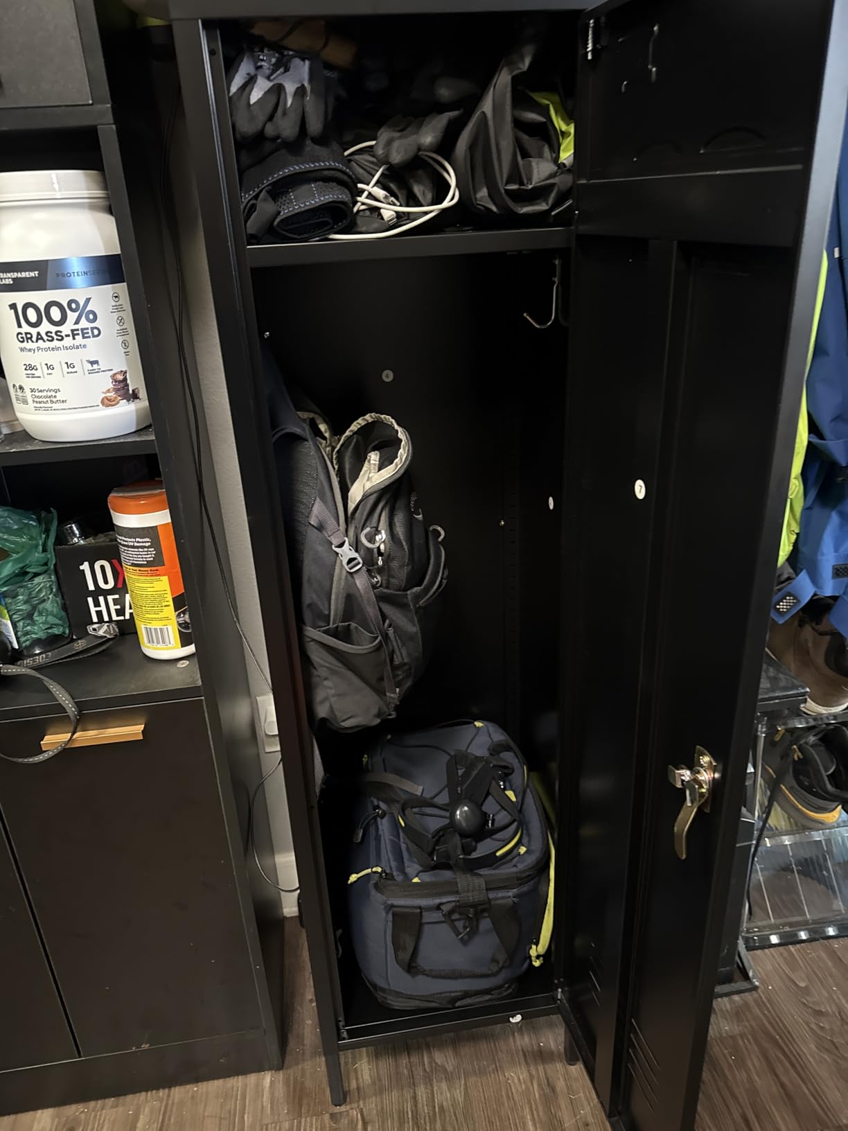 SUPEER Metal Lockers for Employees with 9 Doors,Lockable Metal Locker with Keys and Card Slot,Office Storage Locker for School Gym Home,15.79