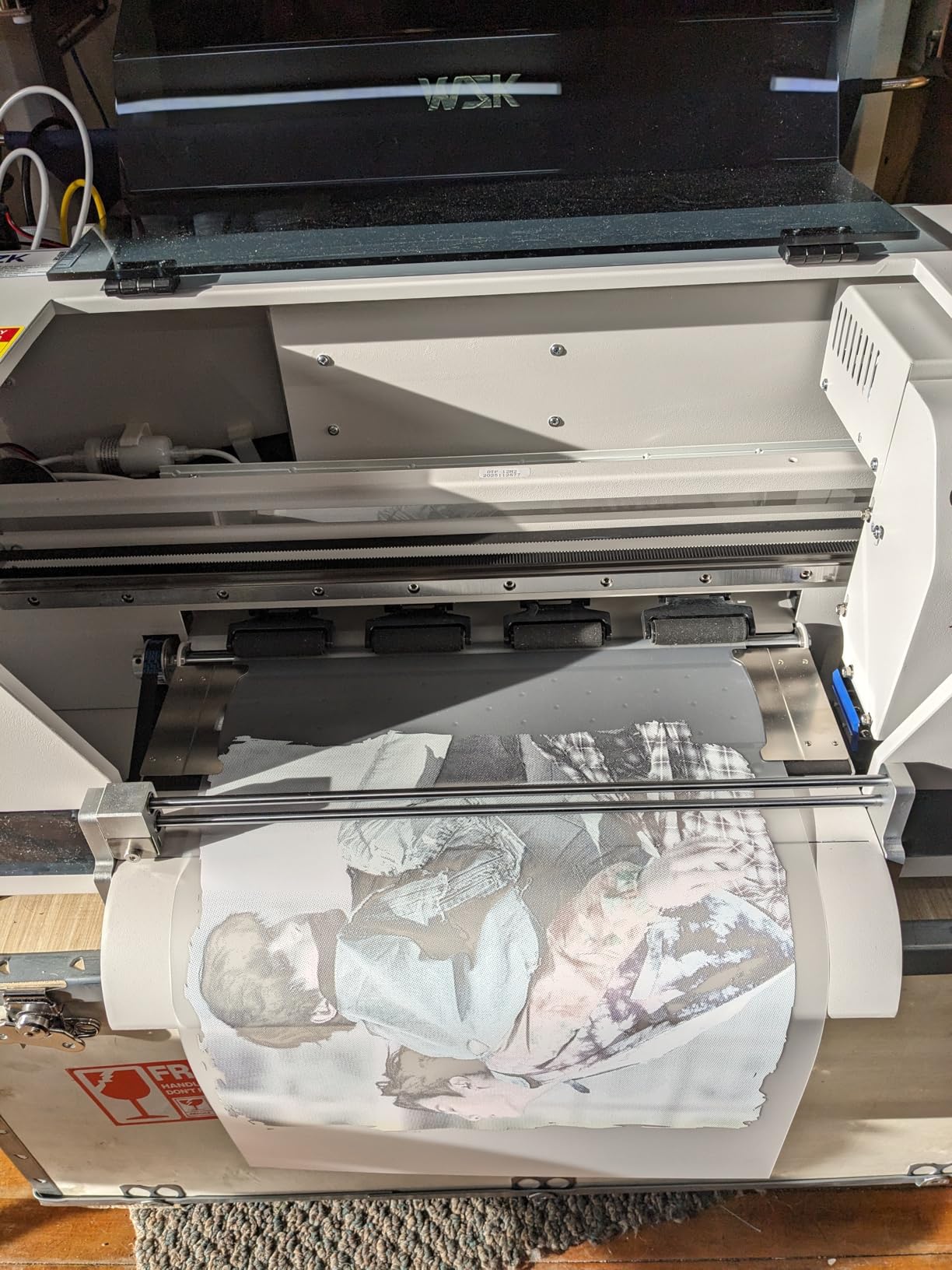 MZK 14'' F1080 A3 Plus DTF Printer with Oven&Laptop, One-Click Printhead Moisturizing+24/7 Auto-Cleaning+White Circulation+Ink Anti-Clog Design, 5'' Smartscreen, 2X Speed vs L1800, 2-Year Ink Included customer photo 2
