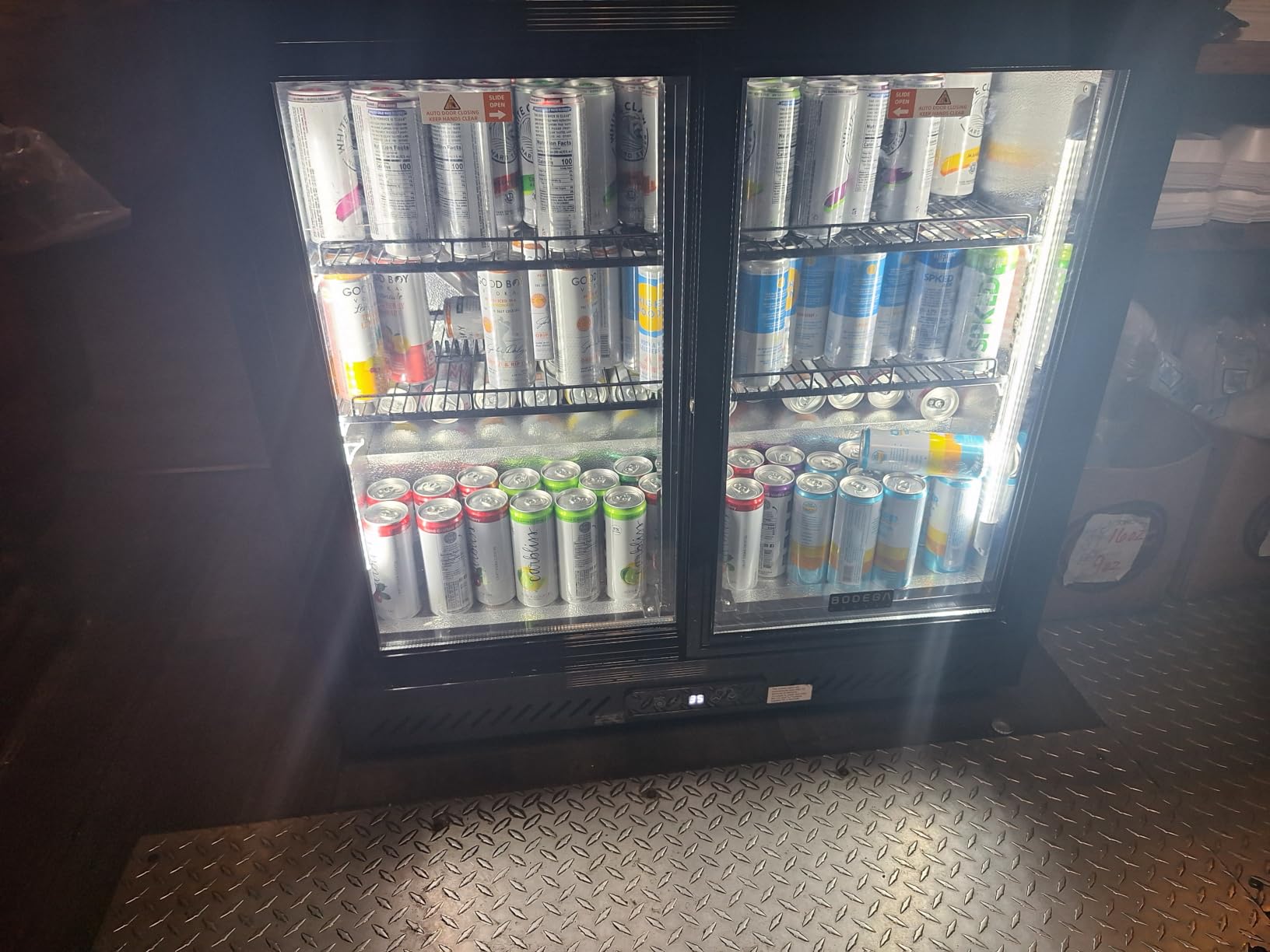 Commercial Beverage Refrigerator, 12 CuFt Back Bar Cooler Stainless Steel Top, 3 Sliding Glass Doors Back Bar Fridge, 6 Adjustable Shelves and Casters, LED Lighting, 32°F-50°F for Restaurant Club Nightclub customer photo 2
