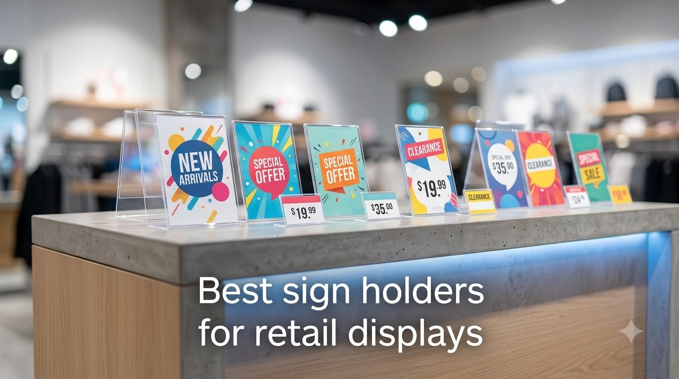Best sign holders for retail displays