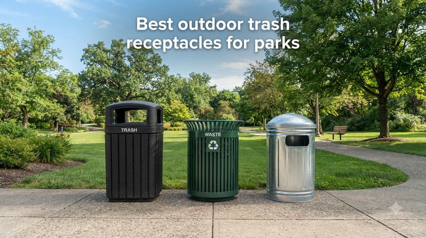 Best outdoor trash receptacles for parks