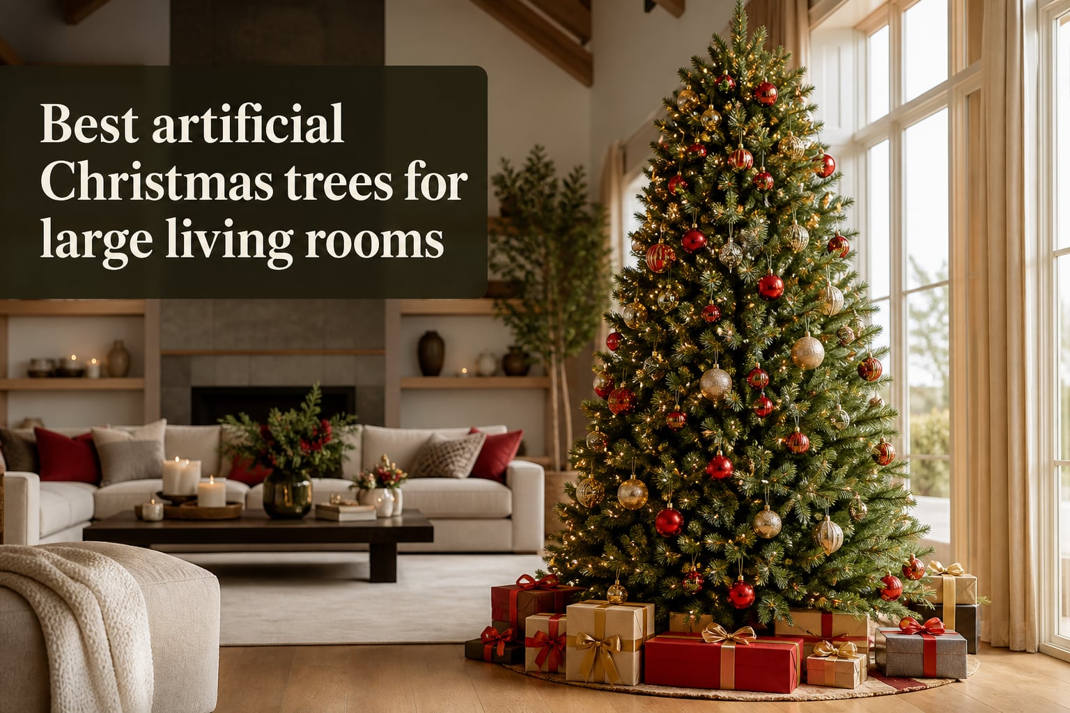 Best artificial Christmas trees for large living rooms