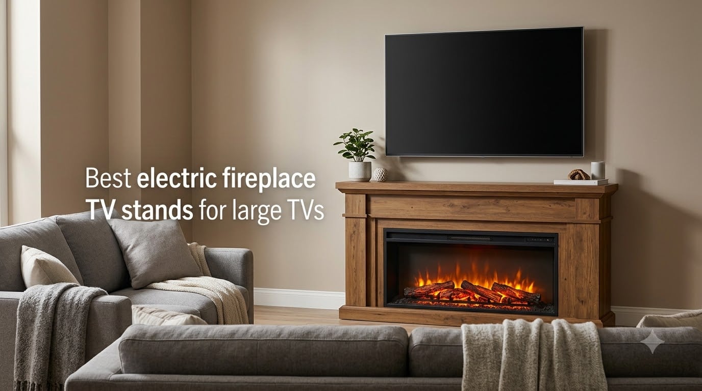 Best electric fireplace TV stands for large TVs