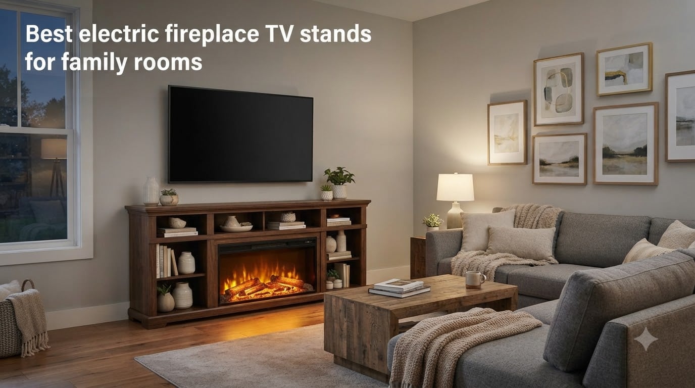 Best electric fireplace TV stands for family rooms