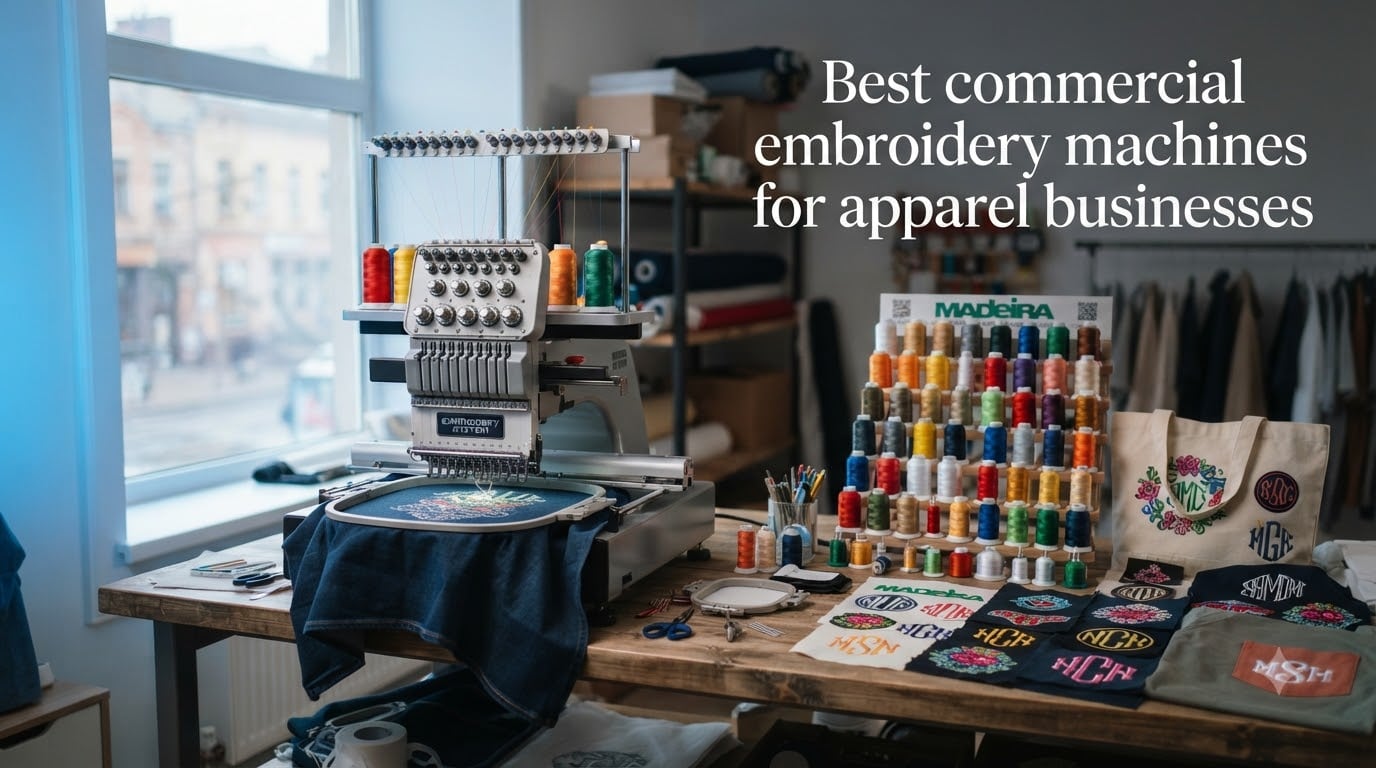 Best commercial embroidery machines for apparel businesses