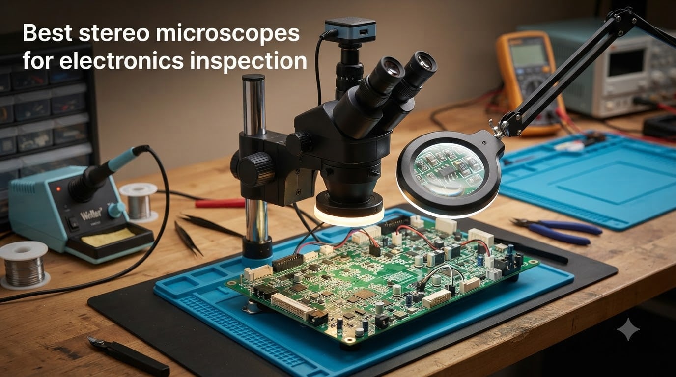 Best stereo microscopes for electronics inspection
