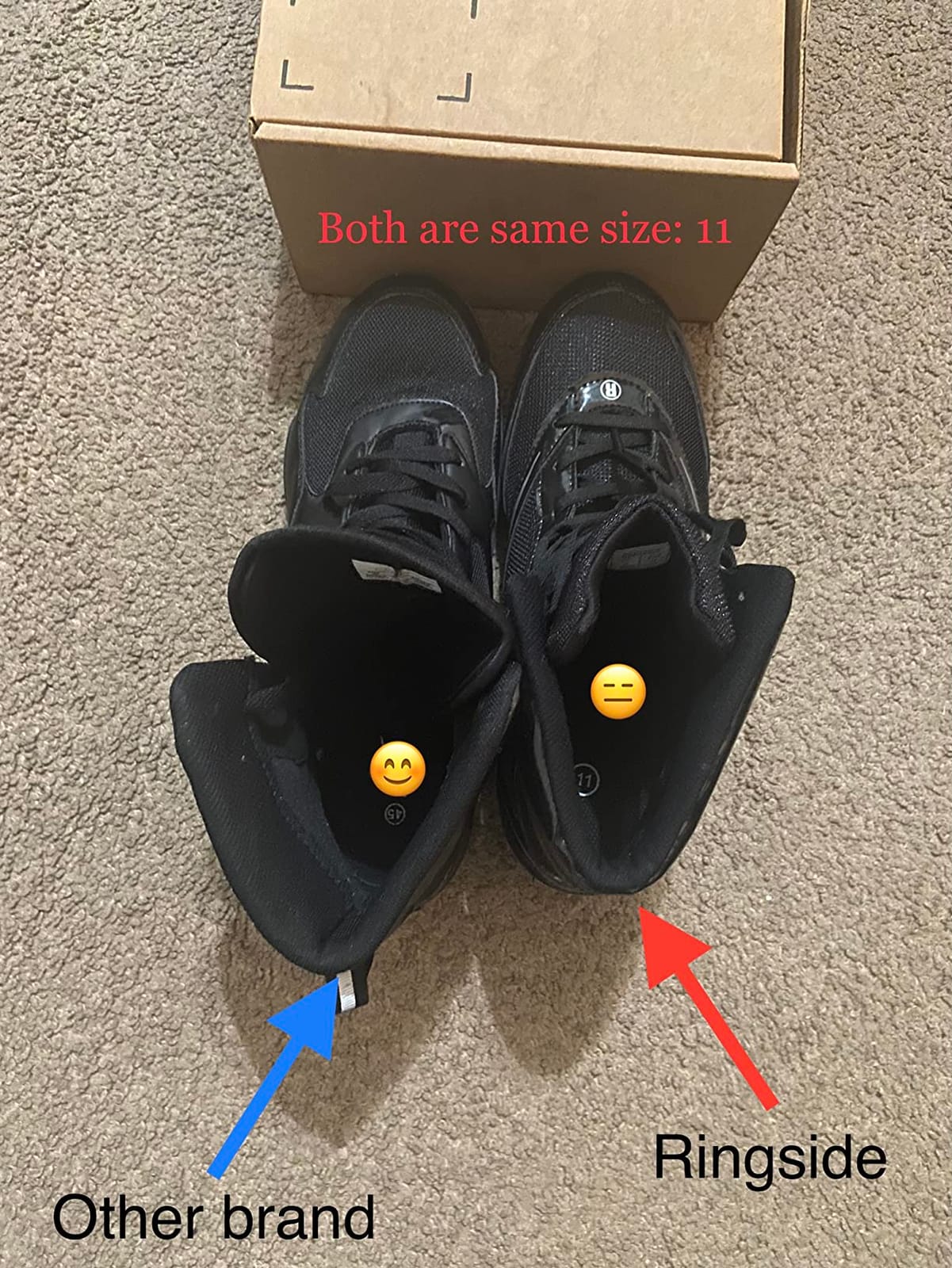 Ringside Undefeated Boxing Shoes, Synthetic Leather Shoes for Men and Women, Lightweight, High-Top Ankle Shoes for Boxing, Workout, Training, and Competition, Available in Different Sizes (2-13) customer photo 1