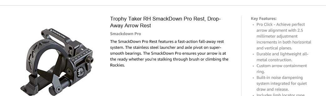 Trophy Taker RH Smackdown Pro Rest, Black customer photo 1