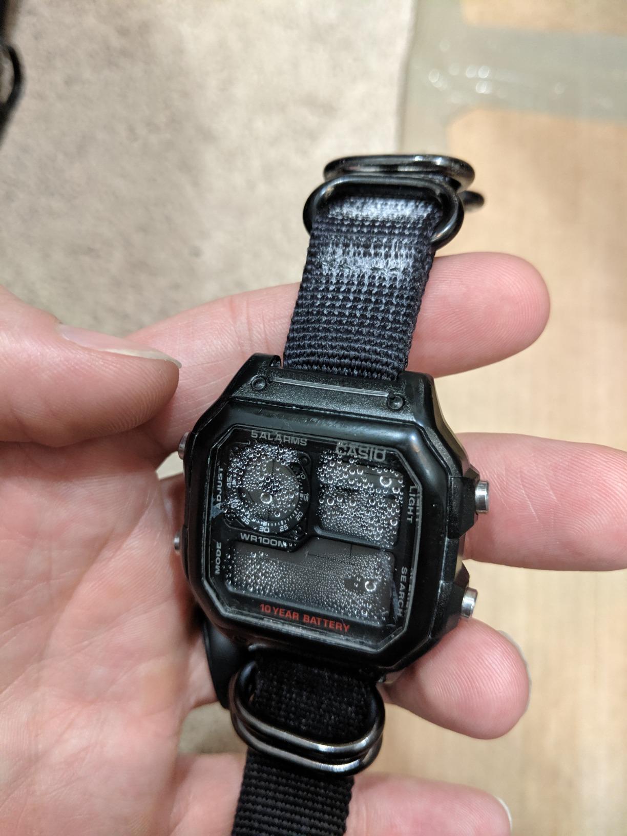 Casio AE1200WH Series | Men's Digital Watch | 100M WR | Multi Alarms | 100 SEC Stopwatch | Countdown Timer | World Map for World Time | LED Light | LC Analog Display | 10 Year Battery customer photo 2