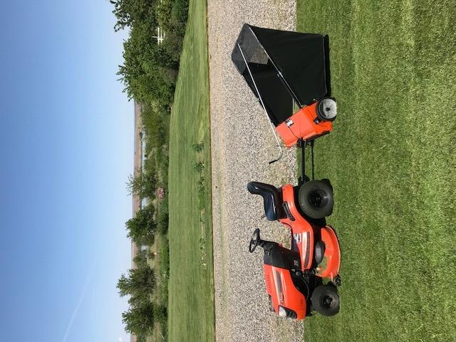 Agri-Fab 44 In Tow-Behind Lawn Sweeper with 28 Cu Ft Flow-Through Hopper Bag, Adjustable Brush Height, and Dump From Seat Handle customer photo 2