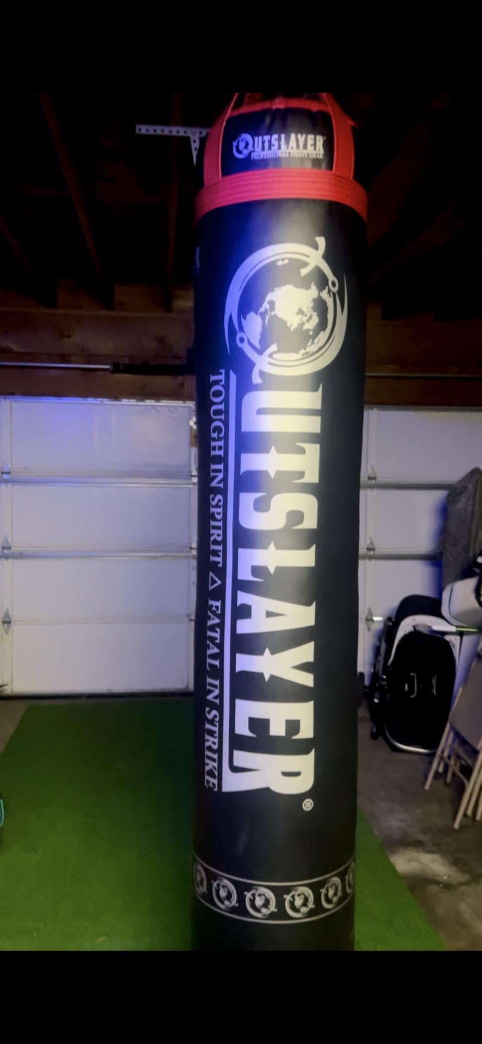 Outslayer Muay Thai Kickboxing Heavy Punching Bag - 6ft 130 lb - Made in USA customer photo 1