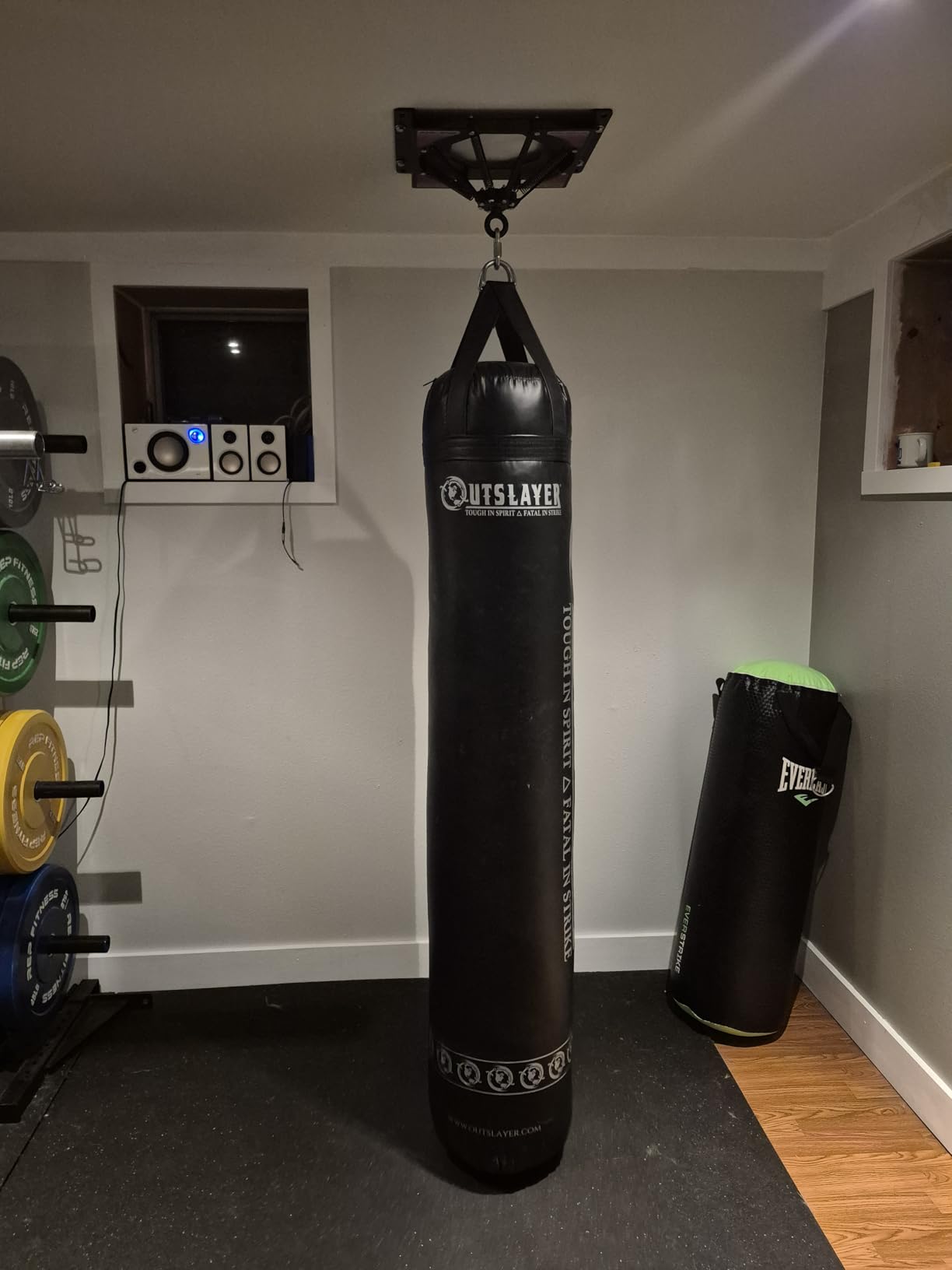 Outslayer Muay Thai Kickboxing Heavy Punching Bag - 6ft 130 lb - Made in USA customer photo 2