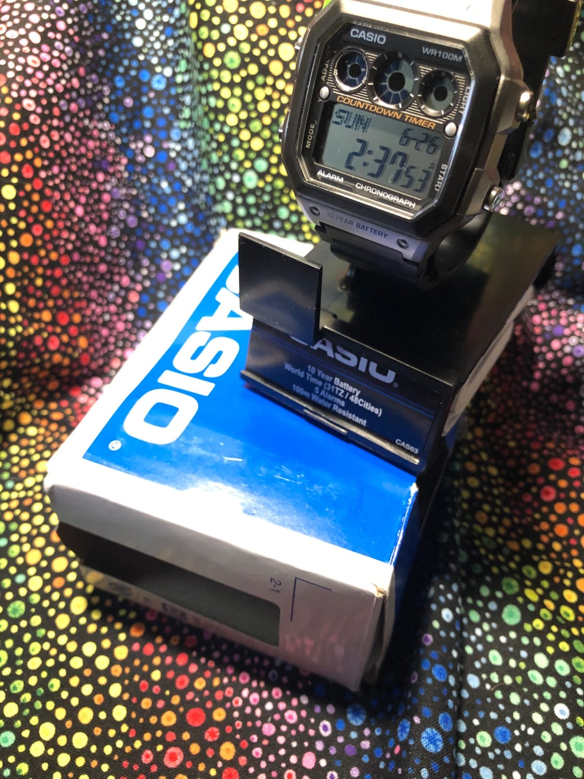 Casio Men's AE-1300WH-8AV Digital Sports Watch, World Time, 100M Water Resistant, 10 Year Battery, LED Backlight, Stopwatch, 9 Interval Timers, Alarm, Black Resin Band customer photo 1