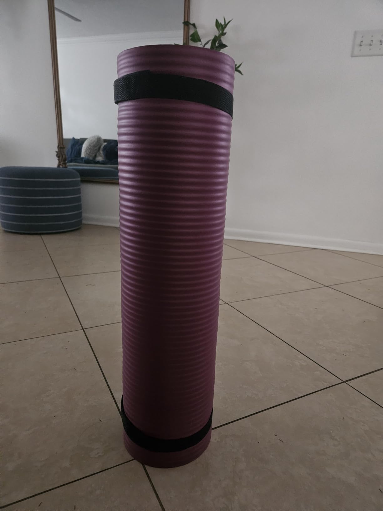 Fitvids 1/2-inch Thick High Density Exercise Yoga Mat with Carrying Strap | Mat with Carrying Strap, For Cushioning the Body Against Hard Floors customer photo 2