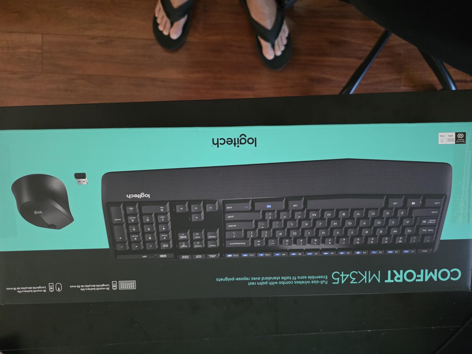 Logitech MK345 Full Size Wireless Keyboard and Mouse Combo - Black customer photo 2