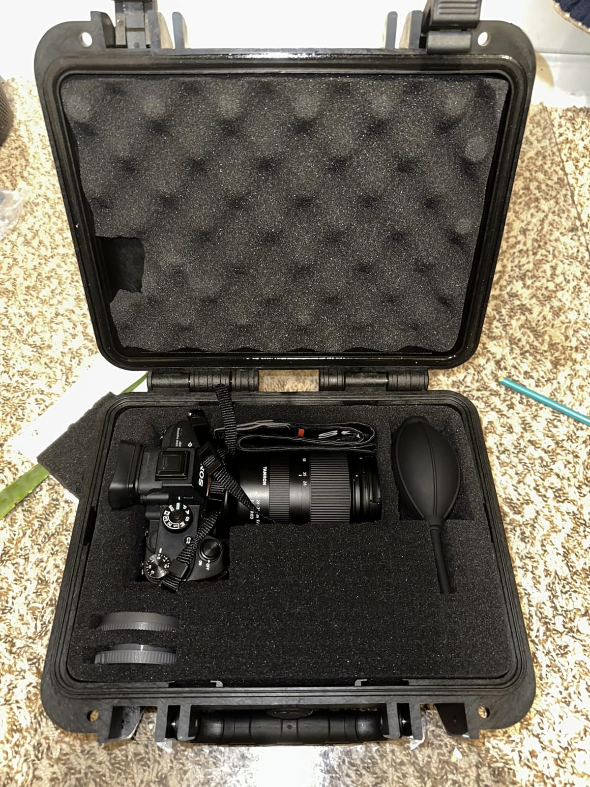 Monoprice Weatherproof / Shockproof Hard Case - Black IP67 level dust and water protection up to 1 meter depth with Customizable Foam, Black, 8.5