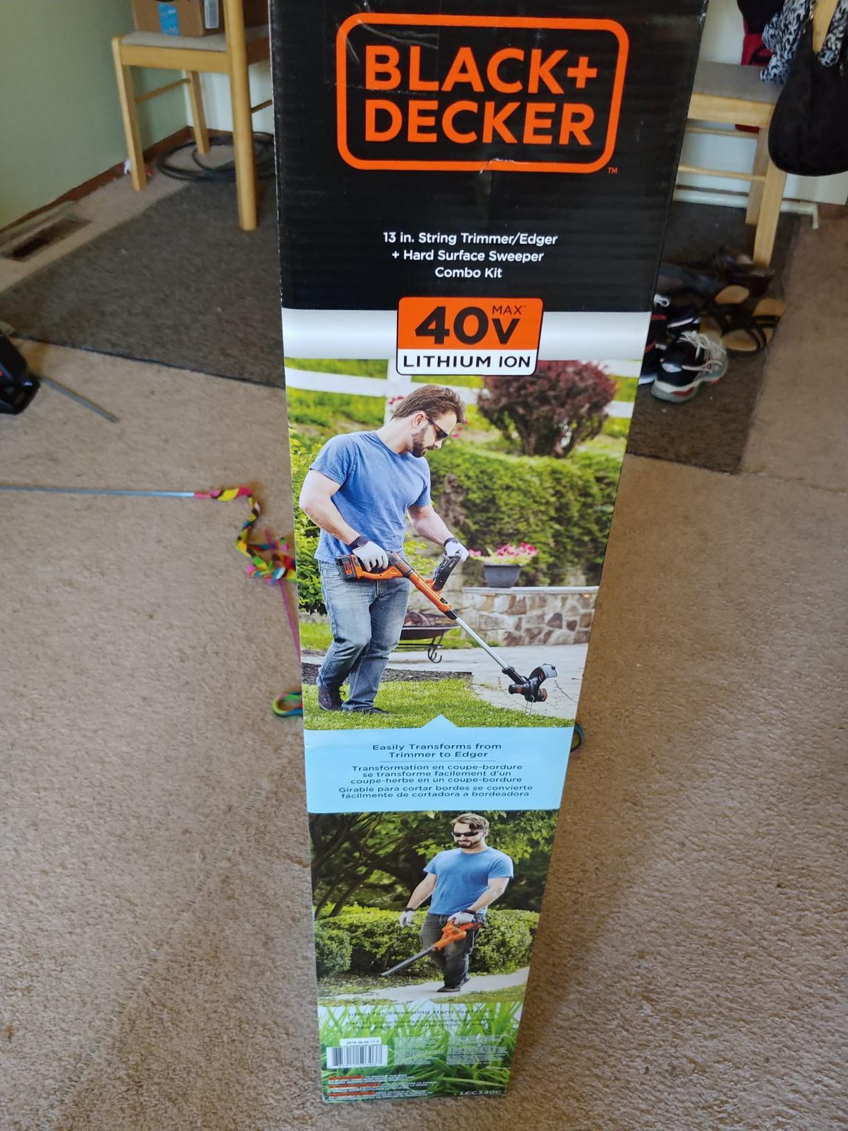 BLACK+DECKER 40V Max Cordless Sweeper & String Trimmer, Battery & Charger Included (LCC340C) customer photo 1