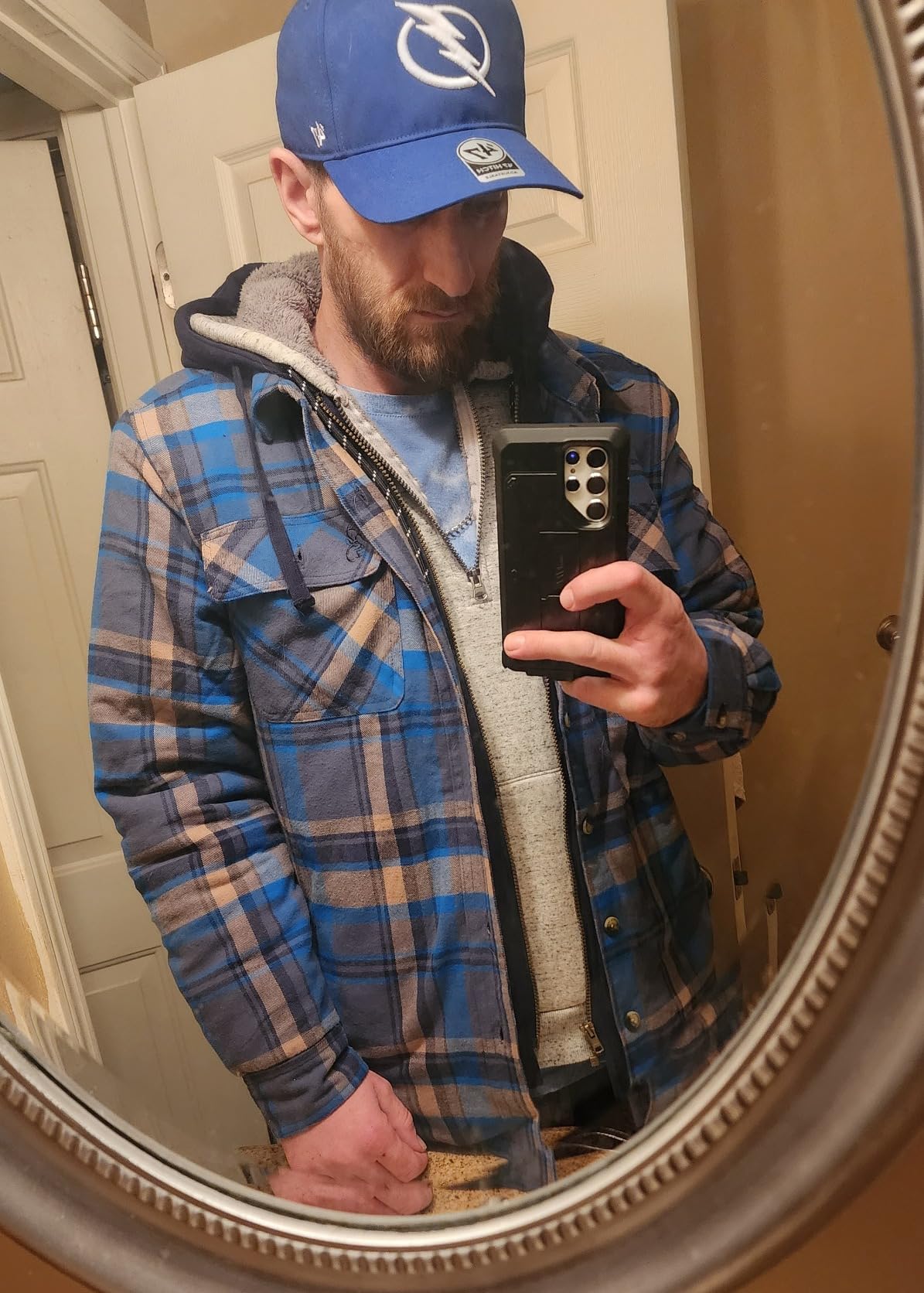 Legendary Whitetails Mens Flannel Shirt Jacket Hooded Shacket customer photo 1