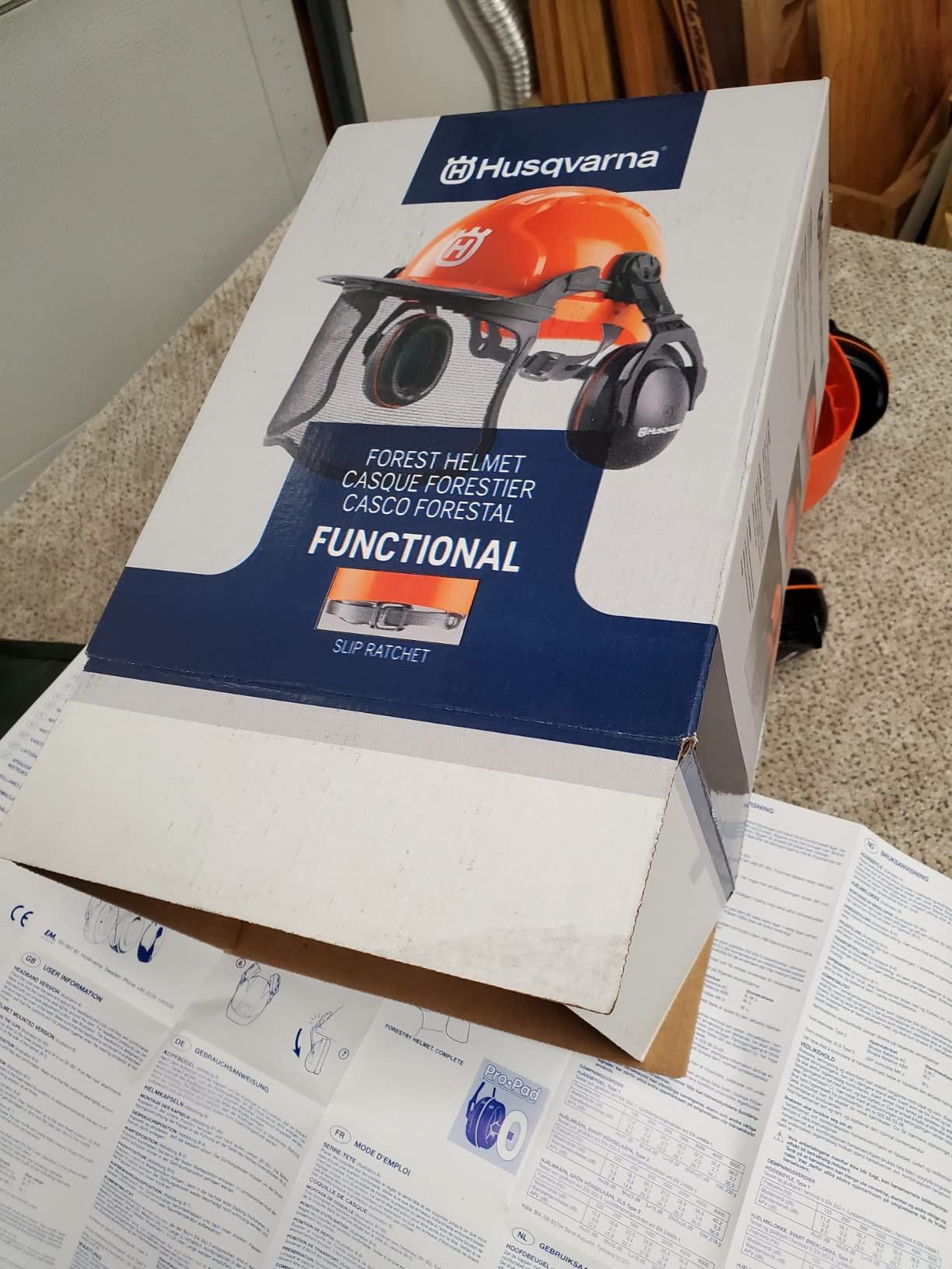 Husqvarna 592752601 Chainsaw Helmet with Metal Mesh Face Shield, Adjustable Ear Muffs for Hearing Protection, and Sun Peak, HDPE Forestry Helmet Shell, Orange customer photo 1