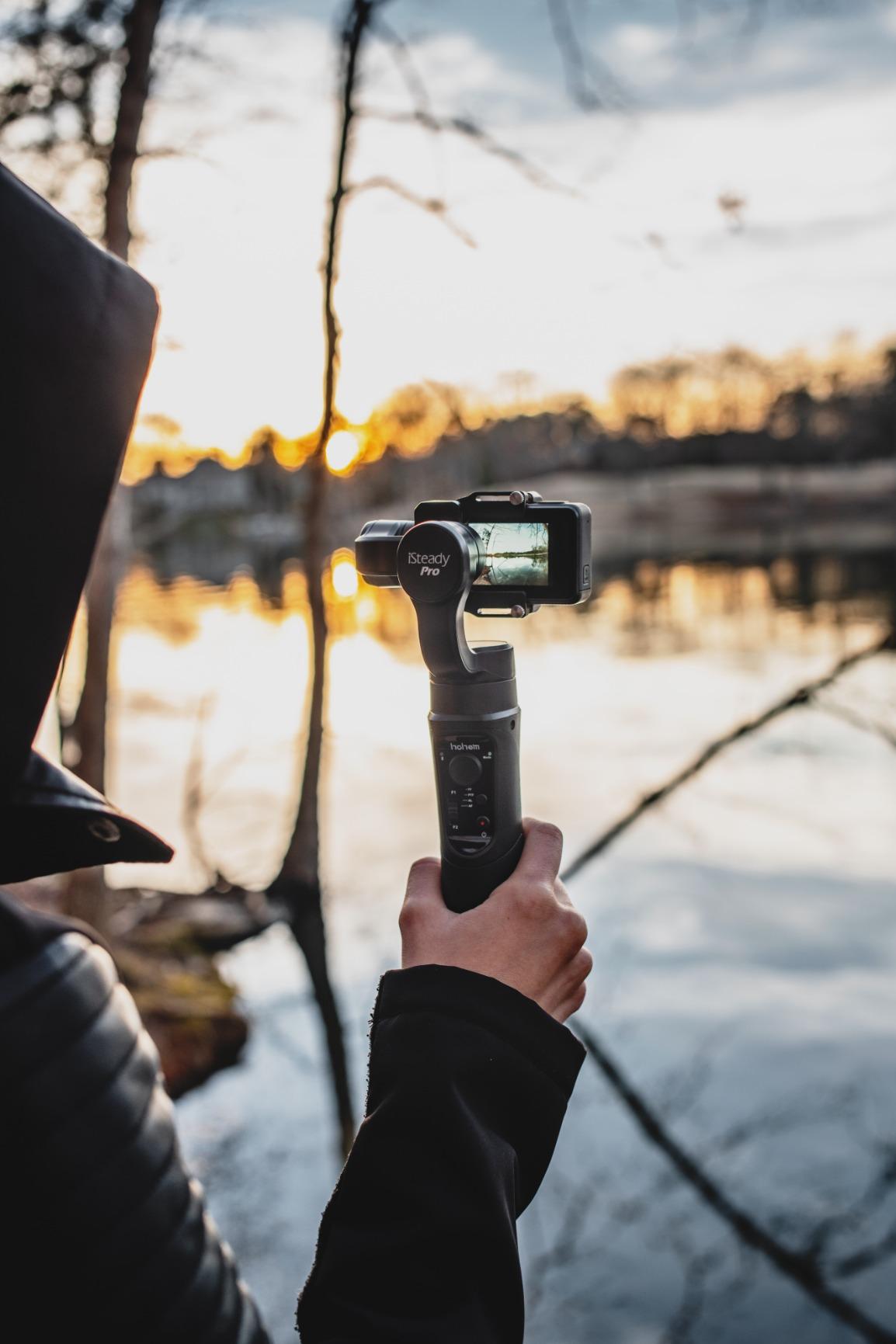 Hohem Action Camera Gimbal 3-Axis Handheld Stabilizer for GoPro Hero 12/11/10/9/8/7/6/5, Gimble Stabilizer for Osmo Action 4/3 Support WiFi Control Inception Sports Mode (iSteady Pro4) customer photo 1