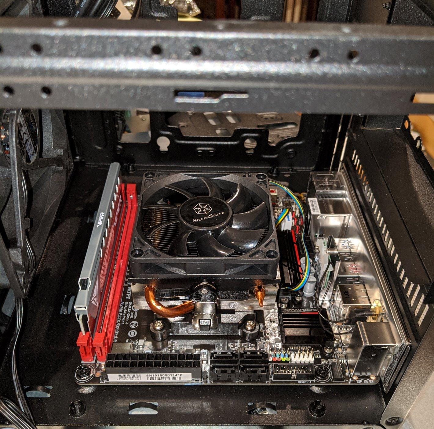 SilverStone Technology Low Profile 95W or More AMD Socket AM2/AM3/AM4/FM1/FM2 CPU Cooler Only 54mm Tall Cooling (RL-KR01) customer photo 2