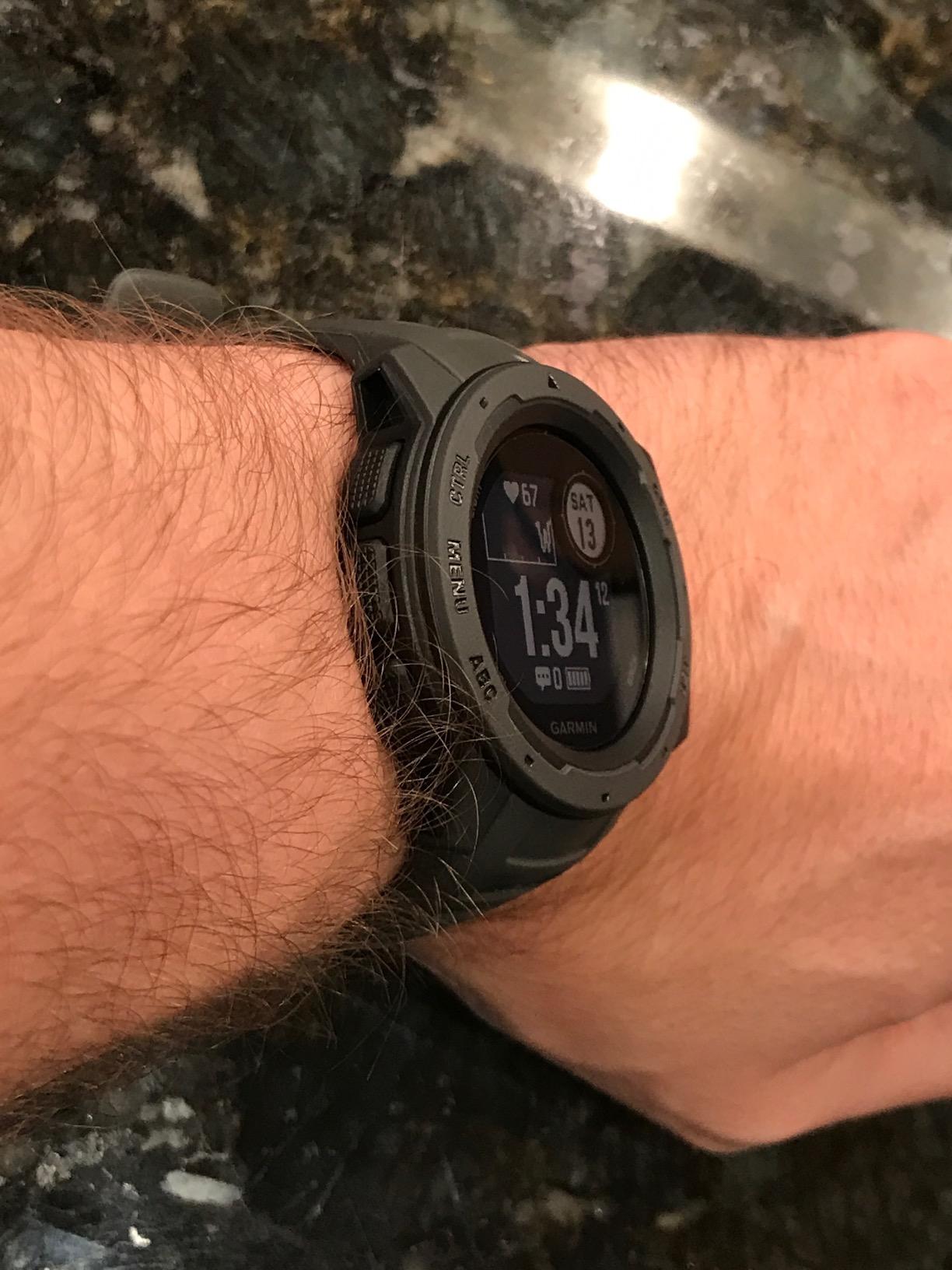 Garmin Instinct, Rugged Outdoor Watch with GPS, Features Glonass and Galileo, Heart Rate Monitoring and 3-Axis Compass, Graphite customer photo 2